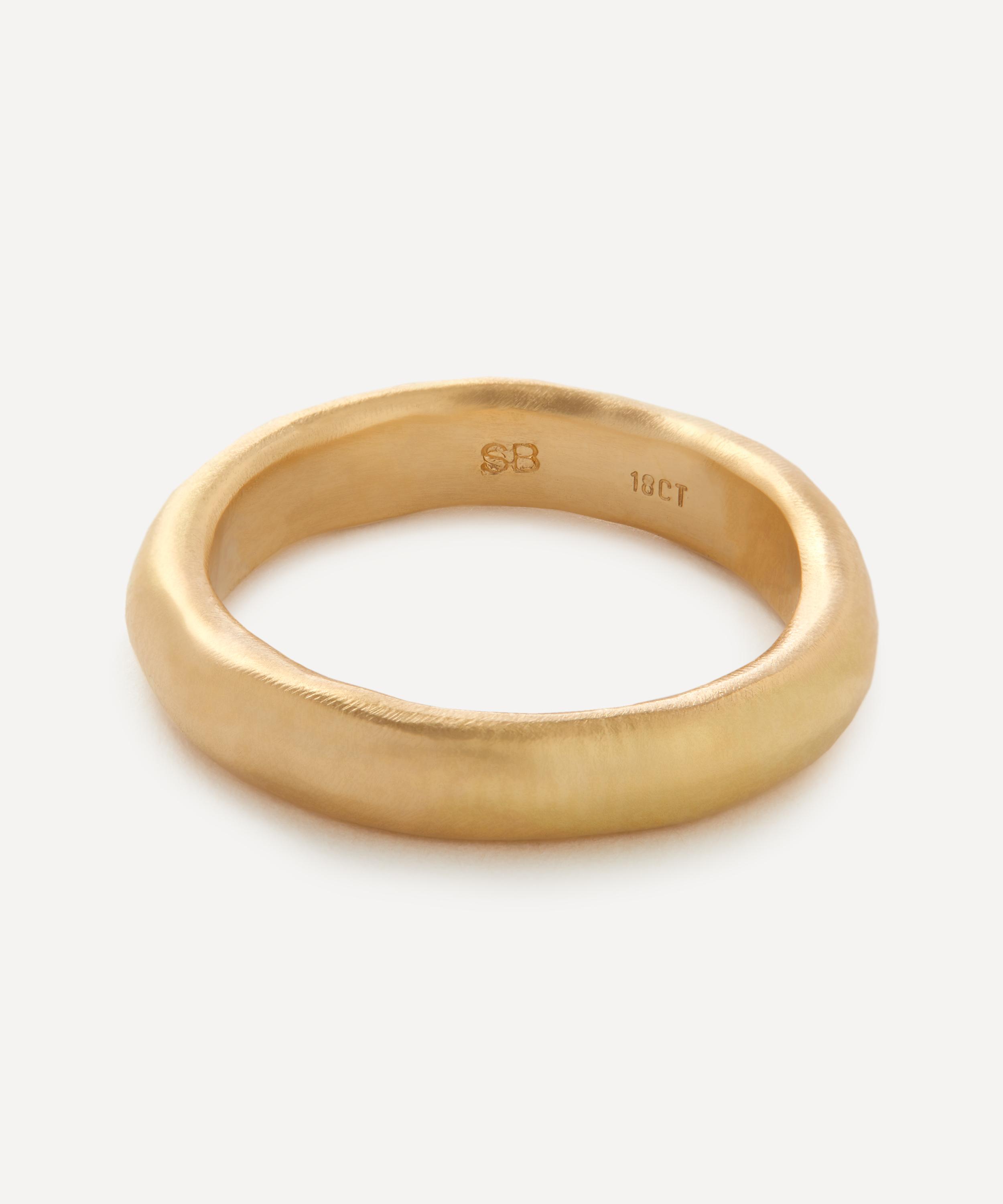 Seb Brown Mens 18ct Gold Cigar Band Ring 7 Luxury Christmas Gift / Present