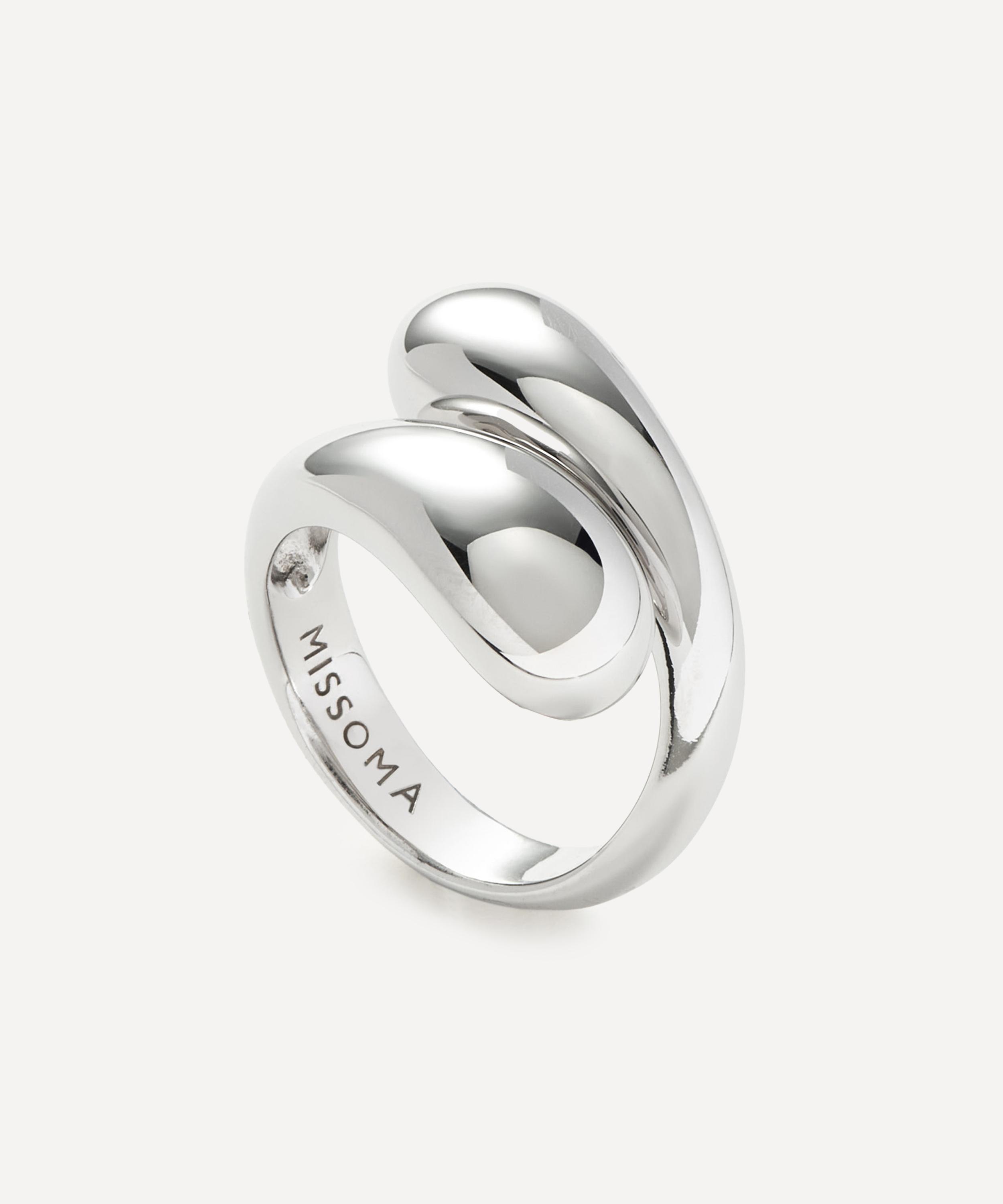Missoma X Savi Sterling Silver Sculptural Crossover Ring