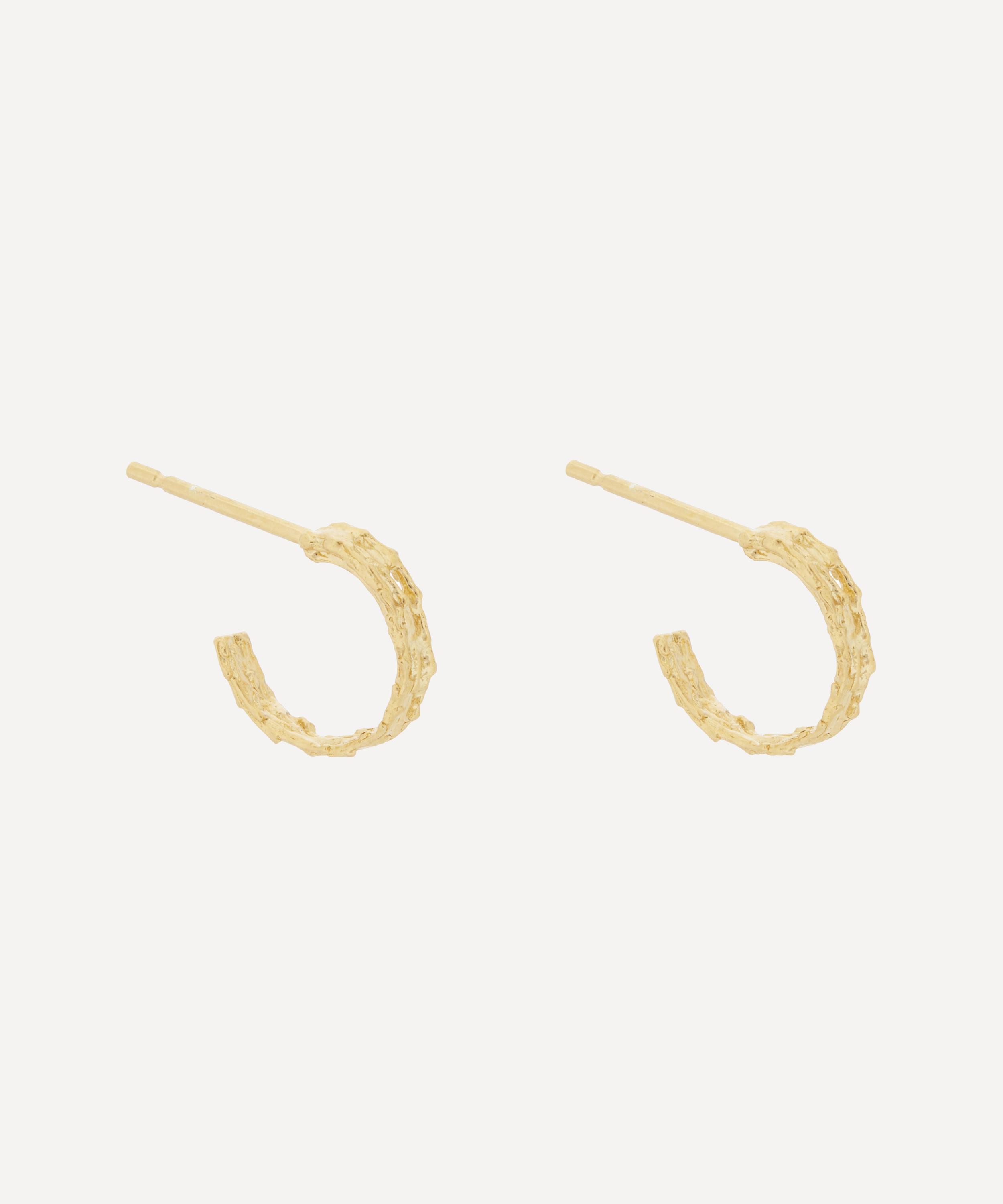 Alex Monroe Gold-plated Nest Structure Mini Hoop Earrings