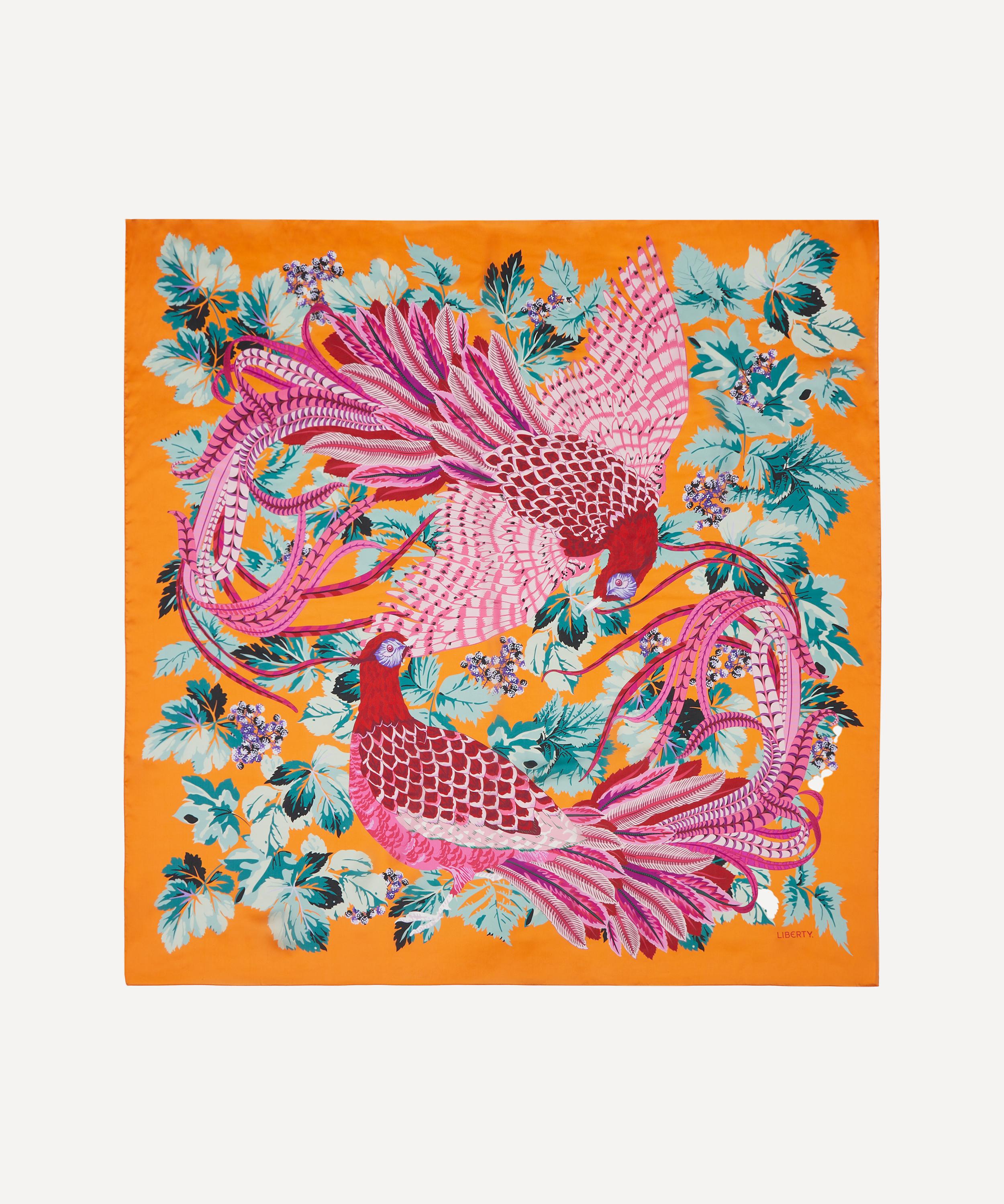 Liberty Women's Lady Amphora 140X140 Silk Molare Scarf Orange