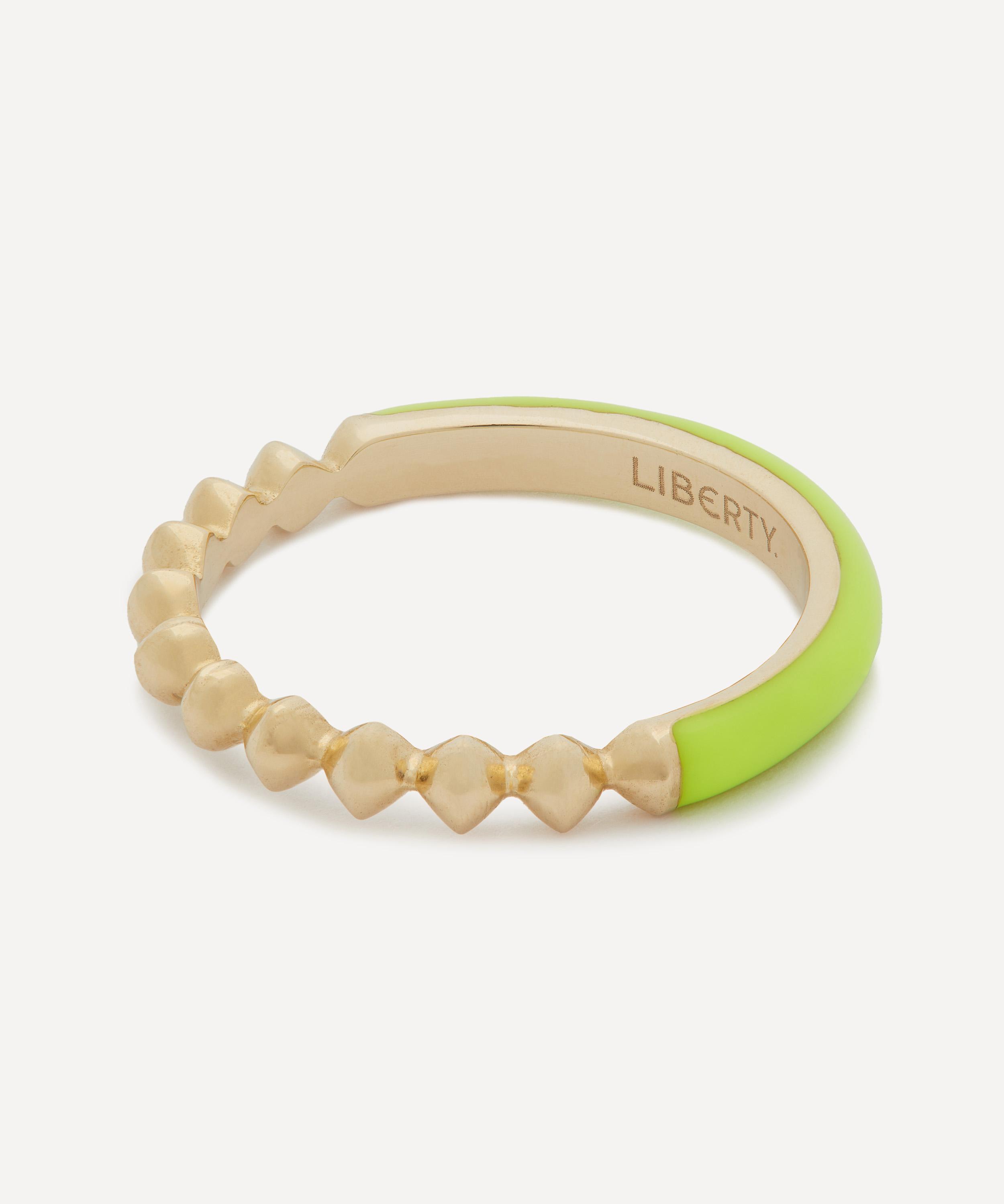 Liberty 9ct Gold Eclipse Fluo Yellow Band Ring 49 Luxury