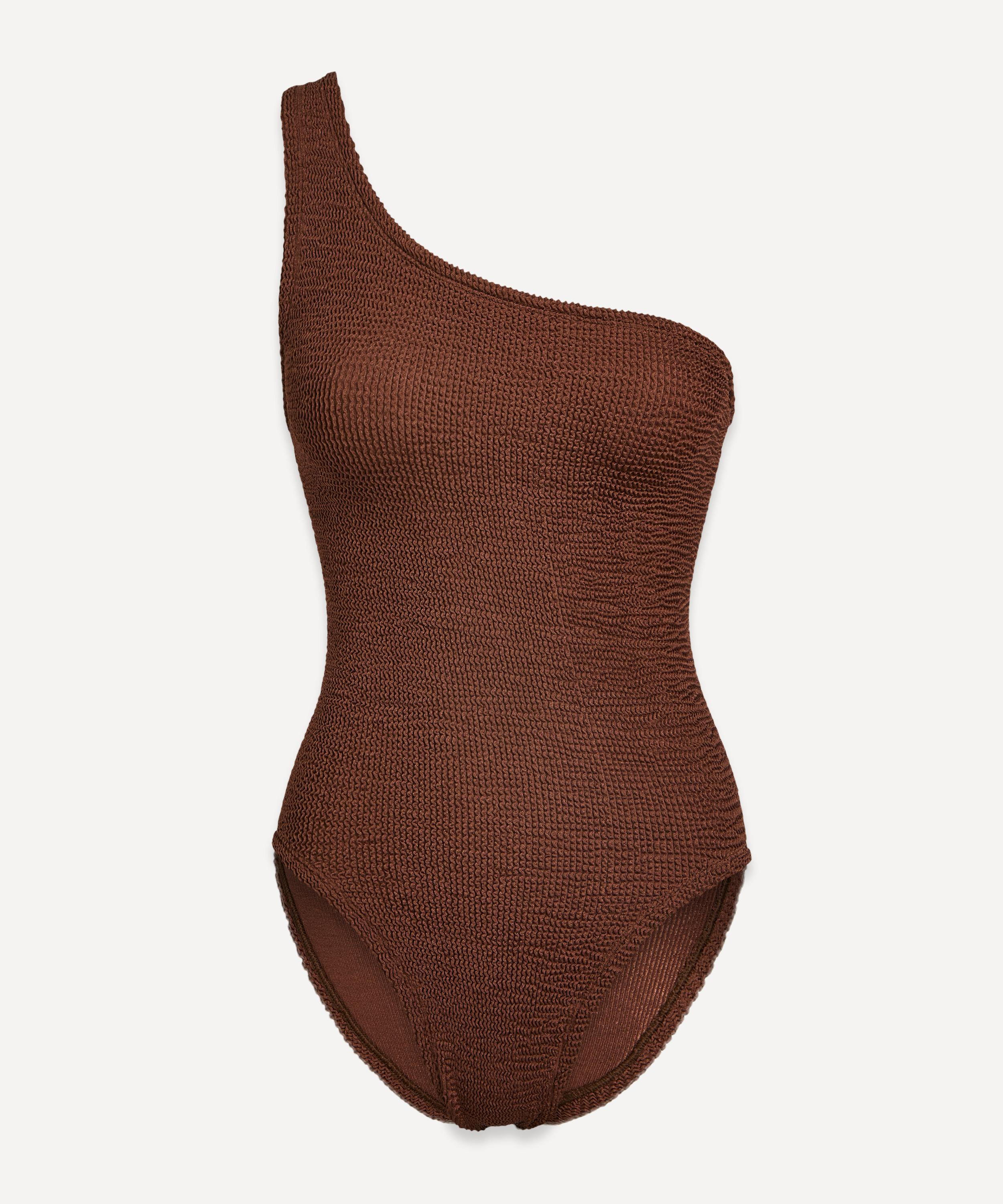 Hunza G Women's Nancy Metallic Cocoa Crinkle Swimsuit