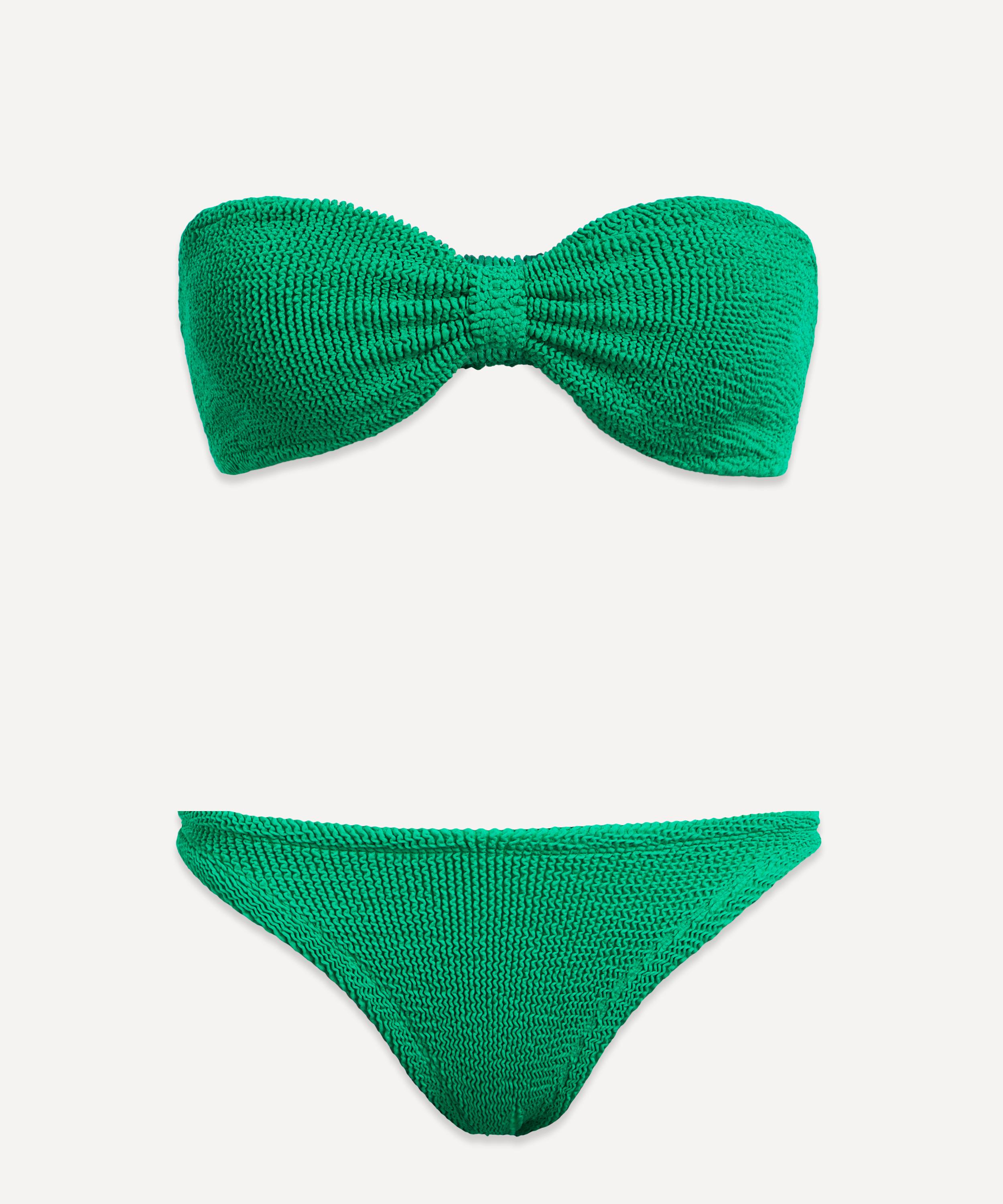 Shop Hunza G Women's Jean Emerald Crinkle Bikini