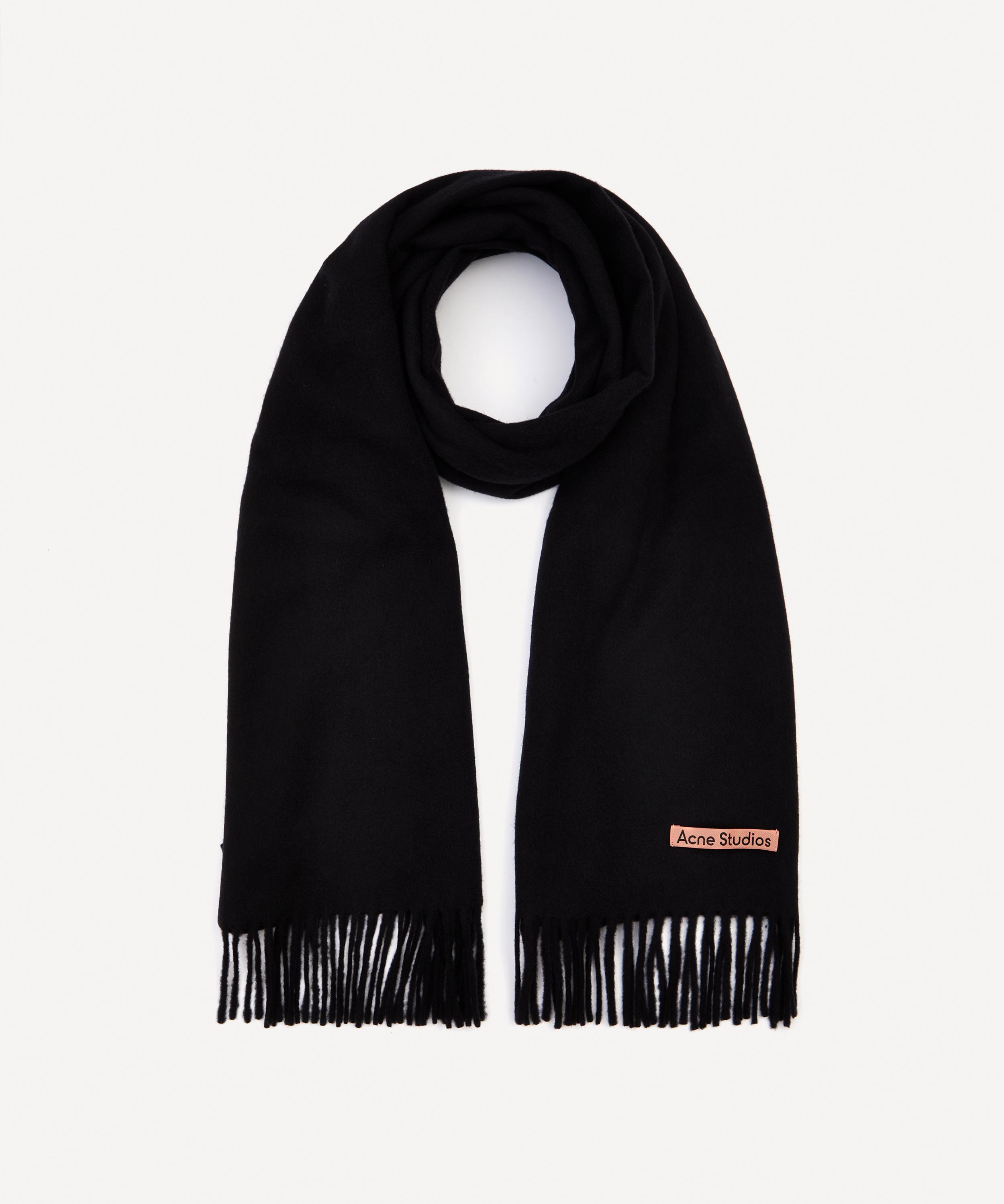 Shop Acne Studios Mens Oversized Fringe Wool Scarf