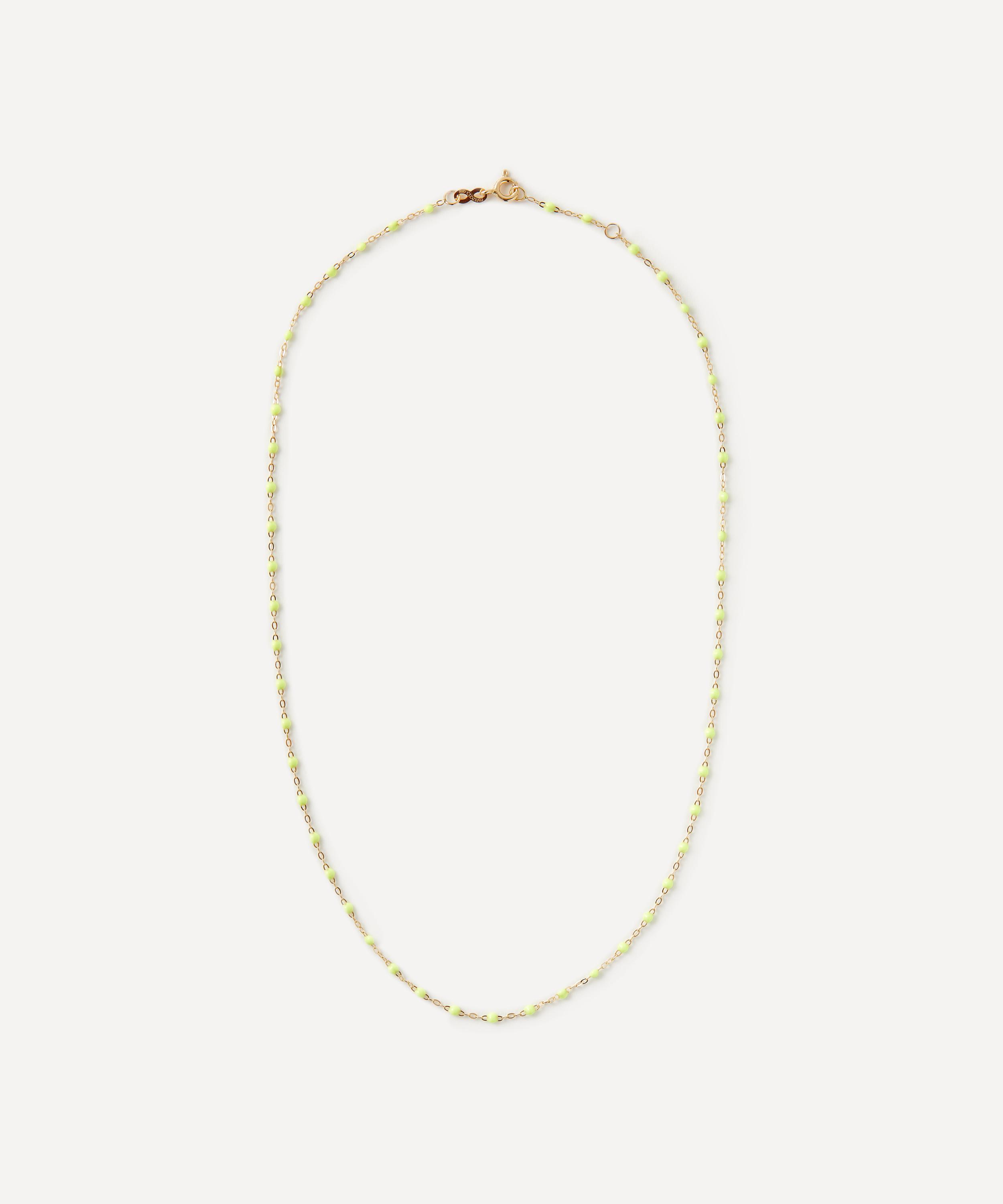 Gigi Clozeau 18ct Gold Classic Gigi Resin Bead Necklace