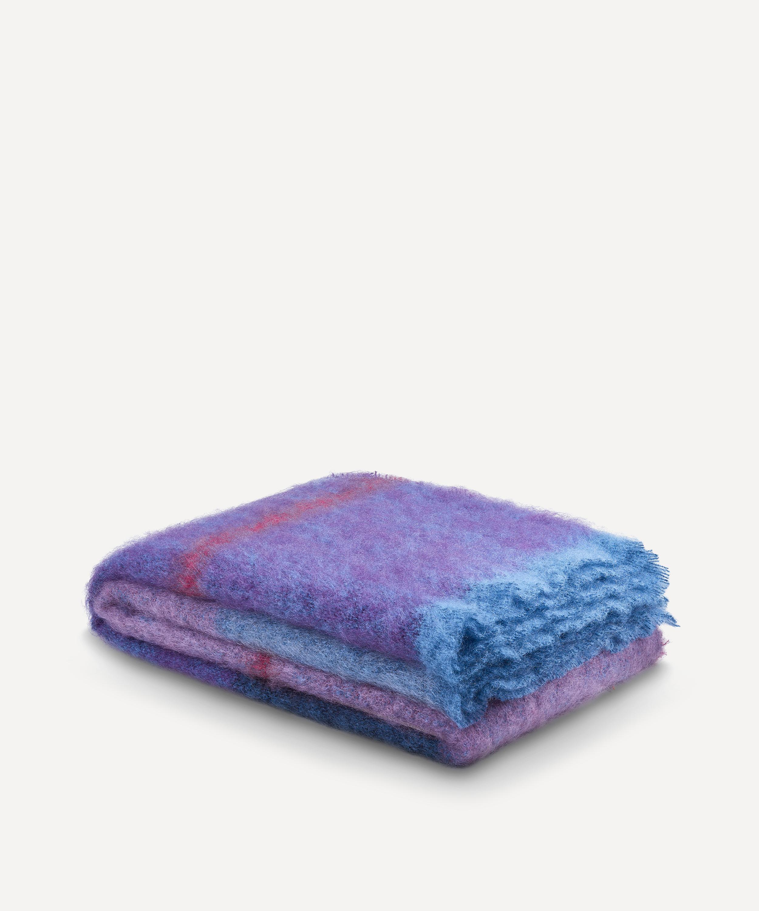 CUSHENDALE CUSHENDALE BOHER LARGE AUBERGINE THROW BLANKET 