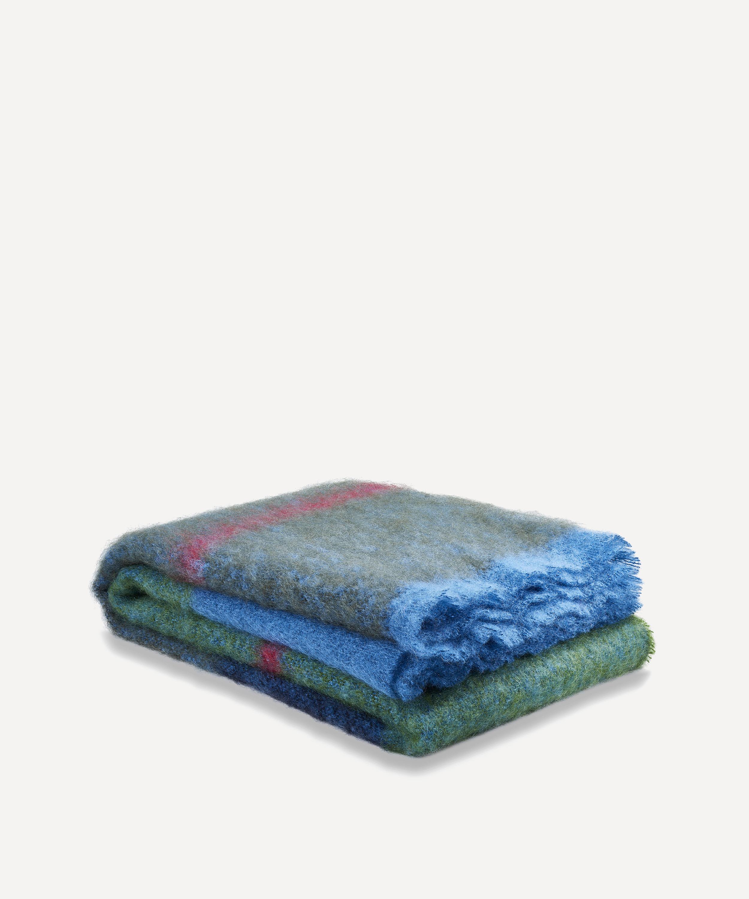 CUSHENDALE CUSHENDALE BOHER LARGE MOSS THROW BLANKET 