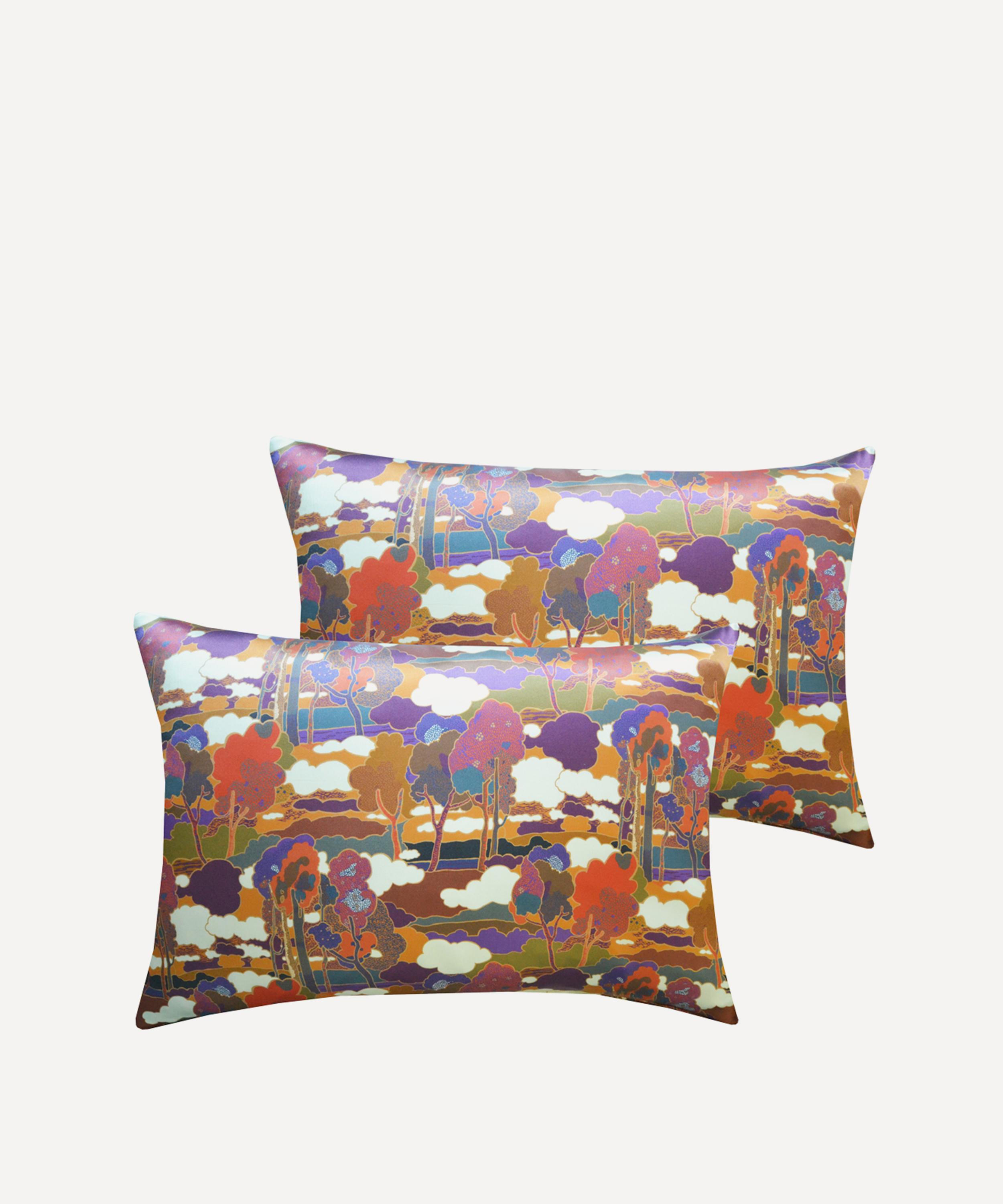 COCO & WOLF COCO & WOLF PROSPECT ROAD BRONZE SILK PILLOWCASES SET OF TWO 