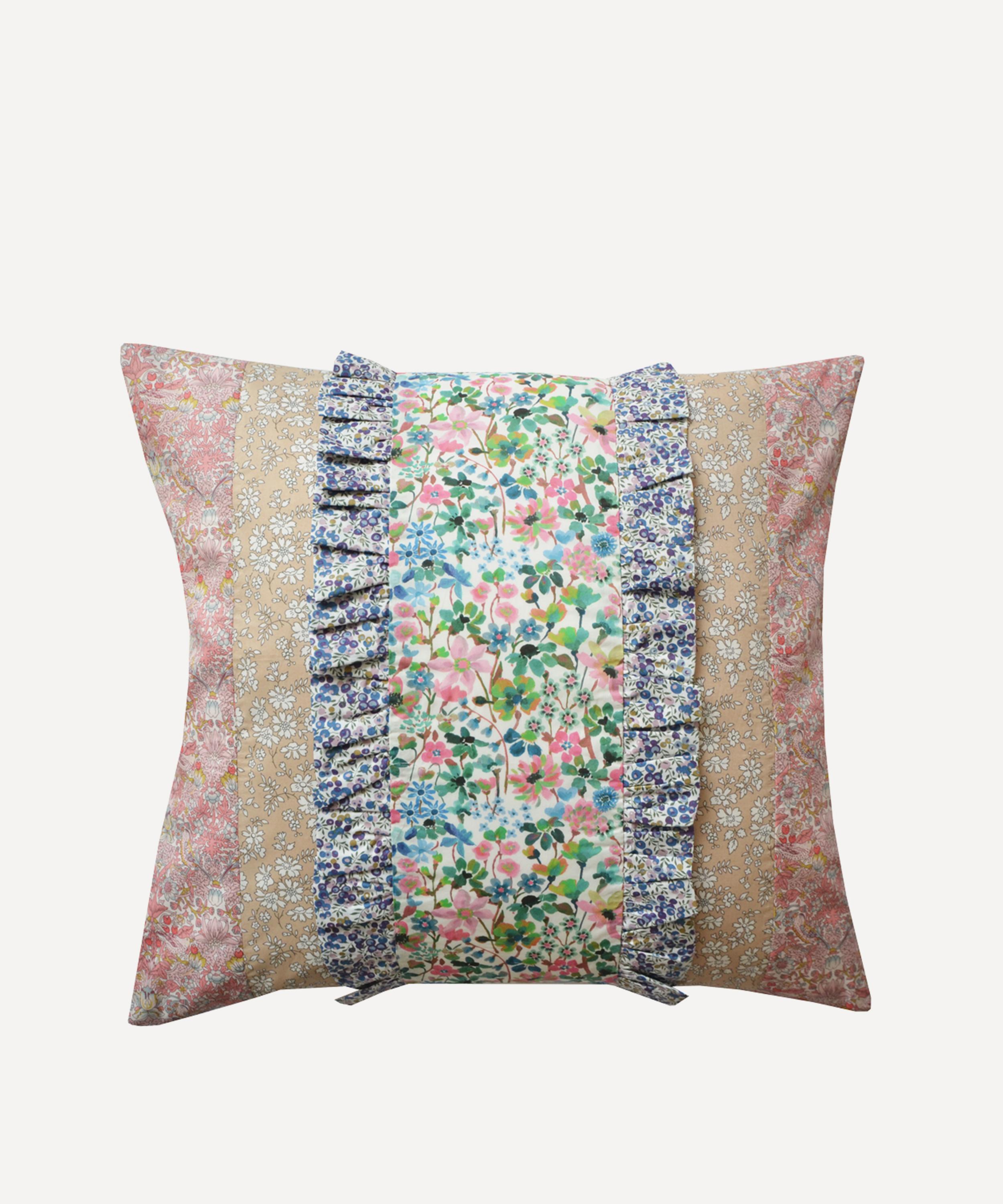 COCO & WOLF COCO & WOLF DREAMS OF SUMMER PATCHWORK SQUARE CUSHION 