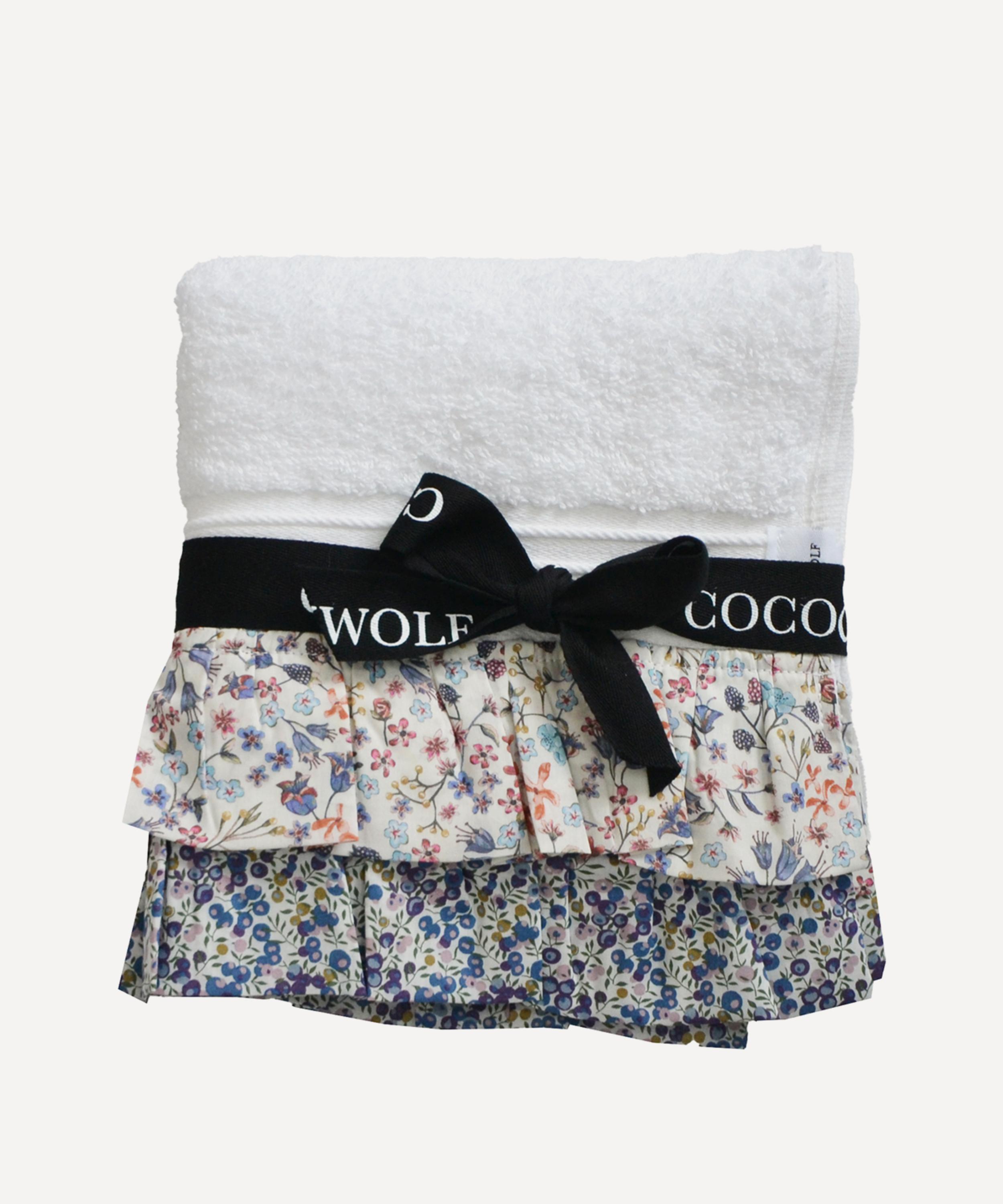Shop Coco & Wolf Set Of Two Donna Leigh Wiltshire Bud Double Ruffle Face Cloth 33x33cm