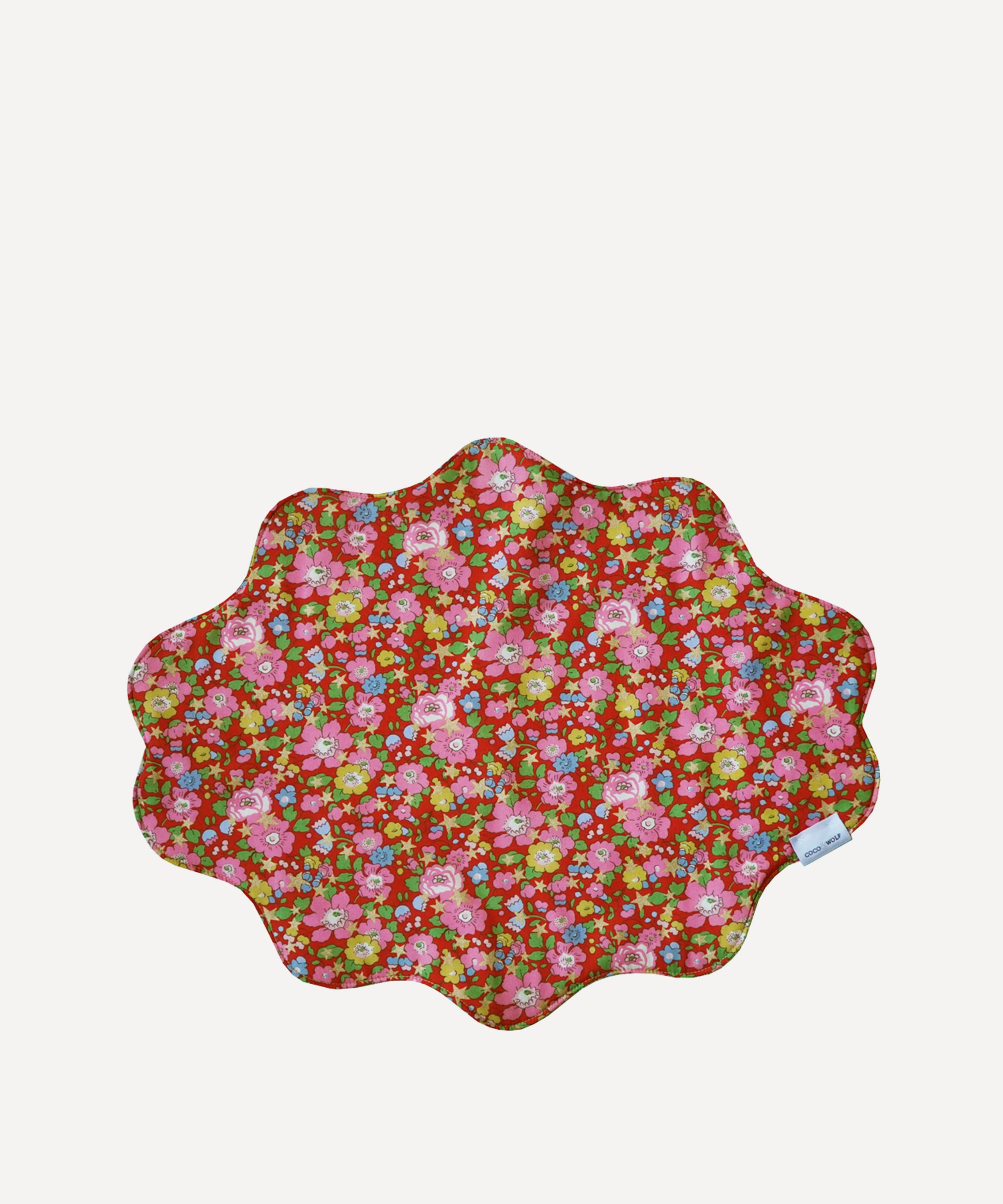 COCO & WOLF COCO & WOLF BETSY STAR AND CAPEL GREEN PINK WAVY EDGE PLACEMAT 