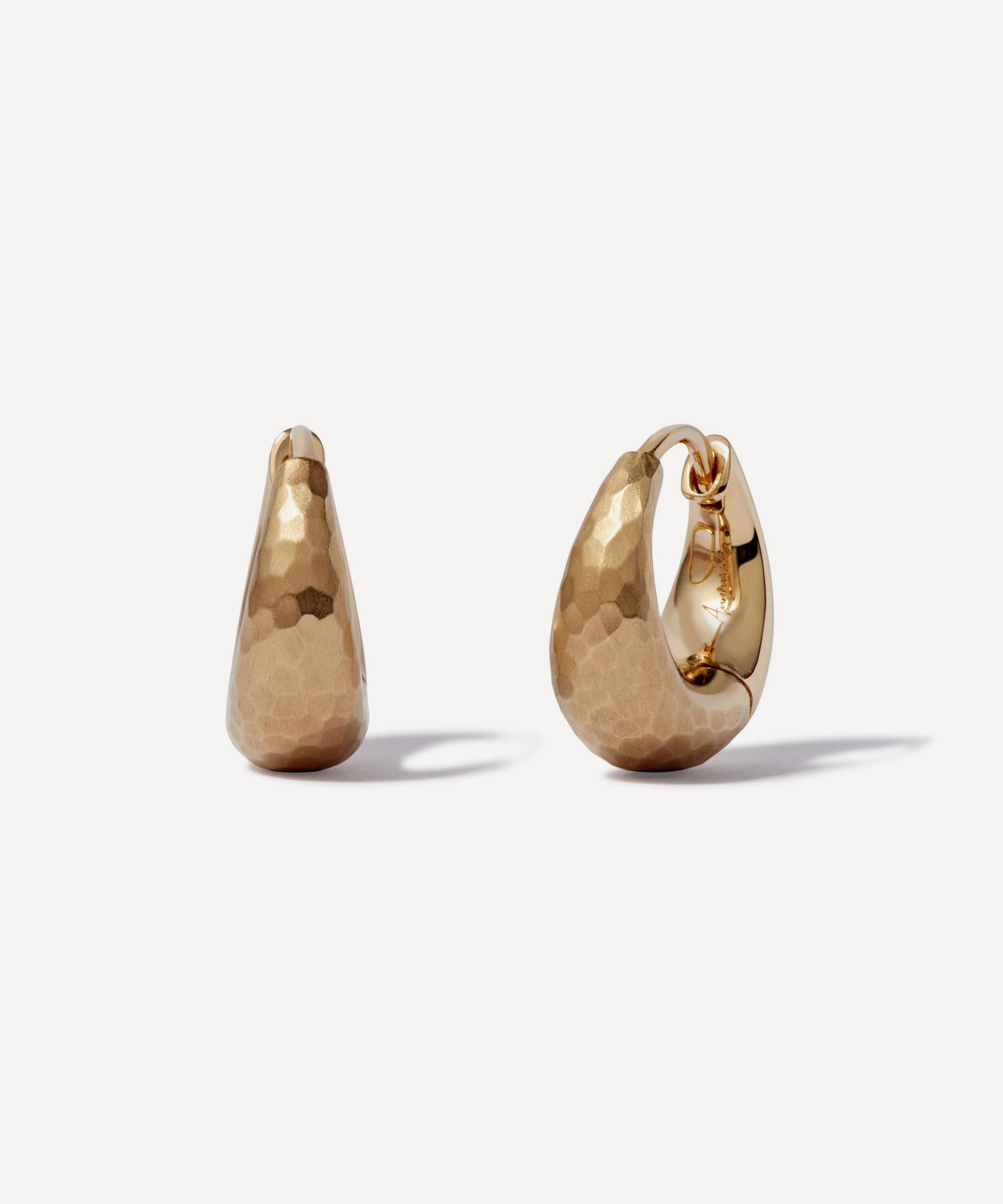 Annoushka 18ct Gold Organza Huggie Hoop Earrings