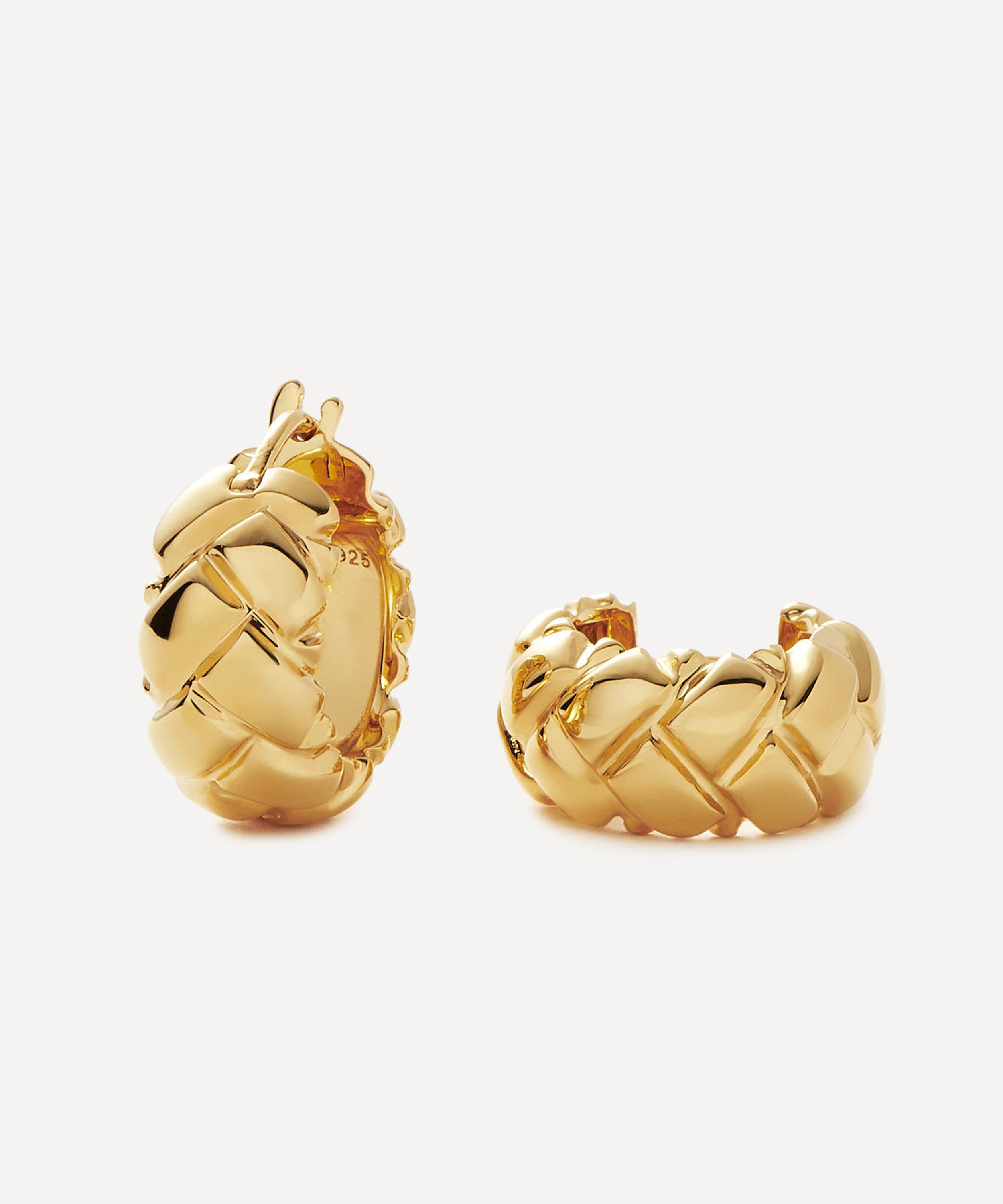Missoma X Lucy Williams 18ct Gold-plated Vermeil Silver Waffle Mini Hoop Earrings