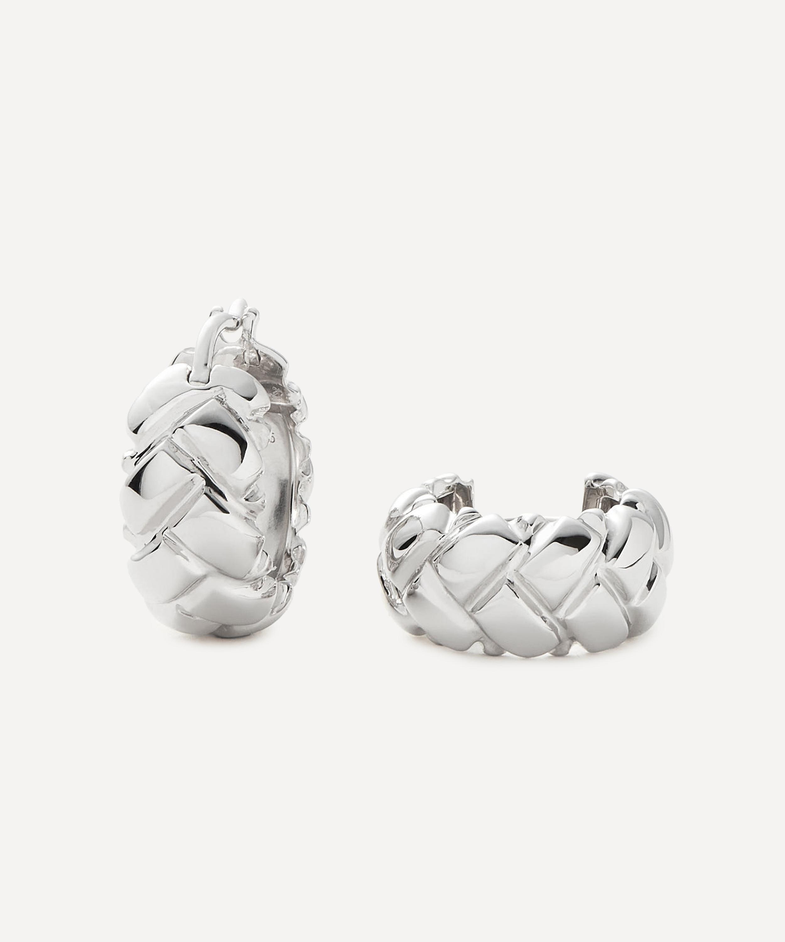 Missoma X Lucy Williams Sterling Silver Waffle Mini Hoop Earrings