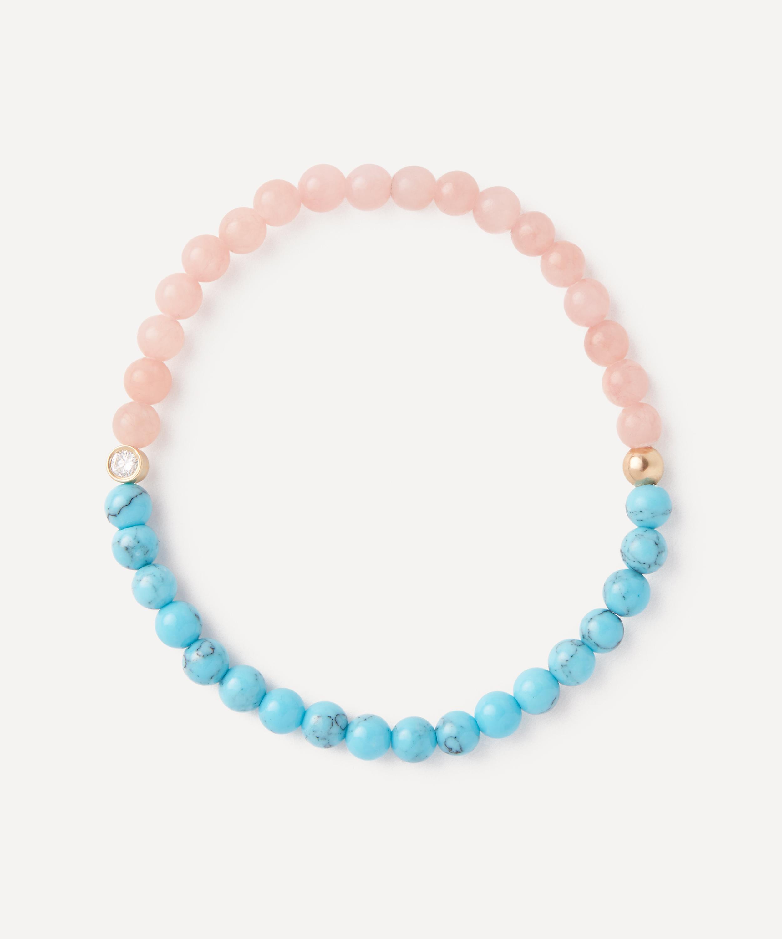 Shop Aurum + Grey 14ct Gold-filled Jade Beaded Bracelet