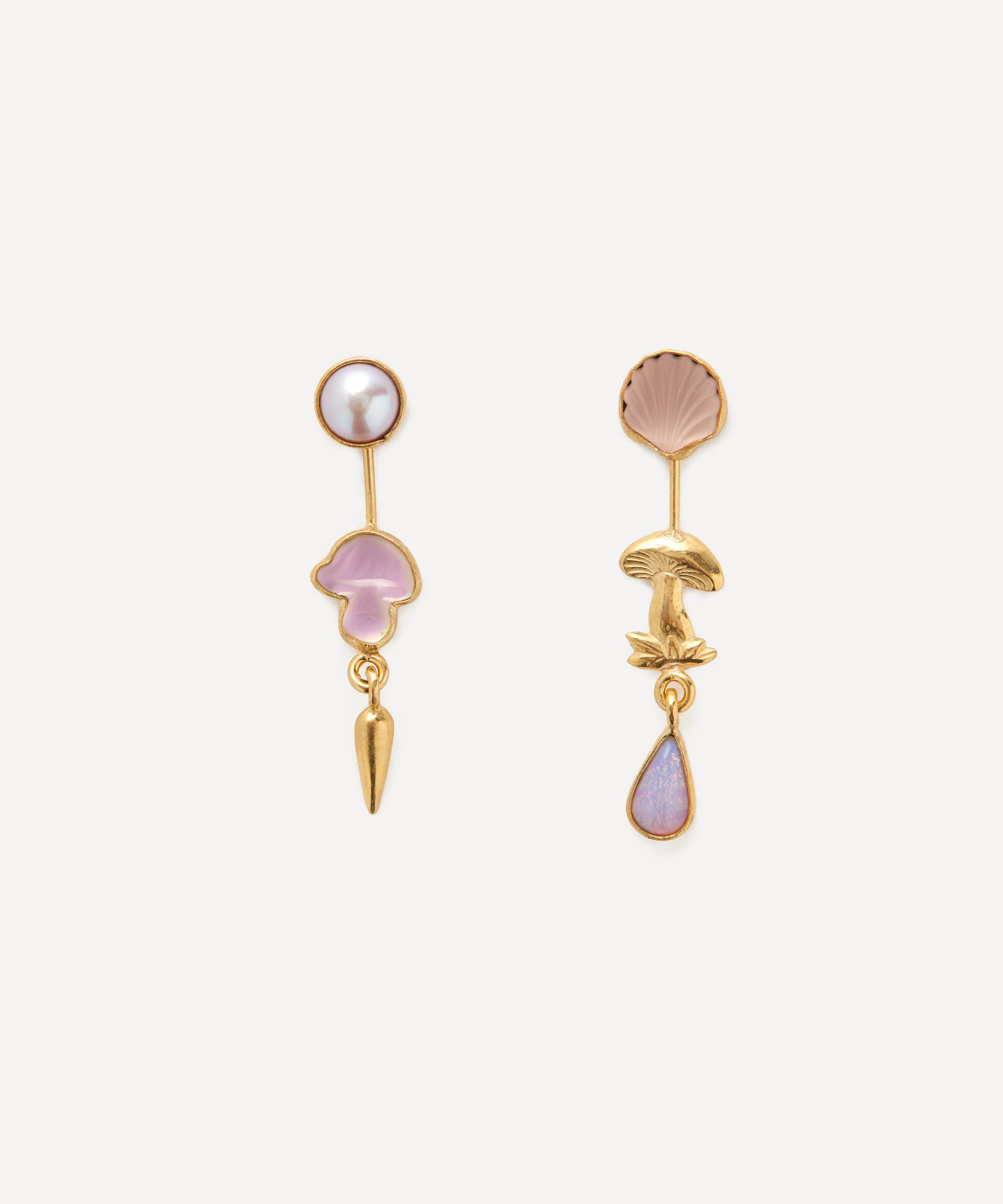 GRAINNE MORTON GRAINNE MORTON 18CT GOLD-PLATED DOUBLE DETACHABLE VICTORIAN DROP EARRINGS 