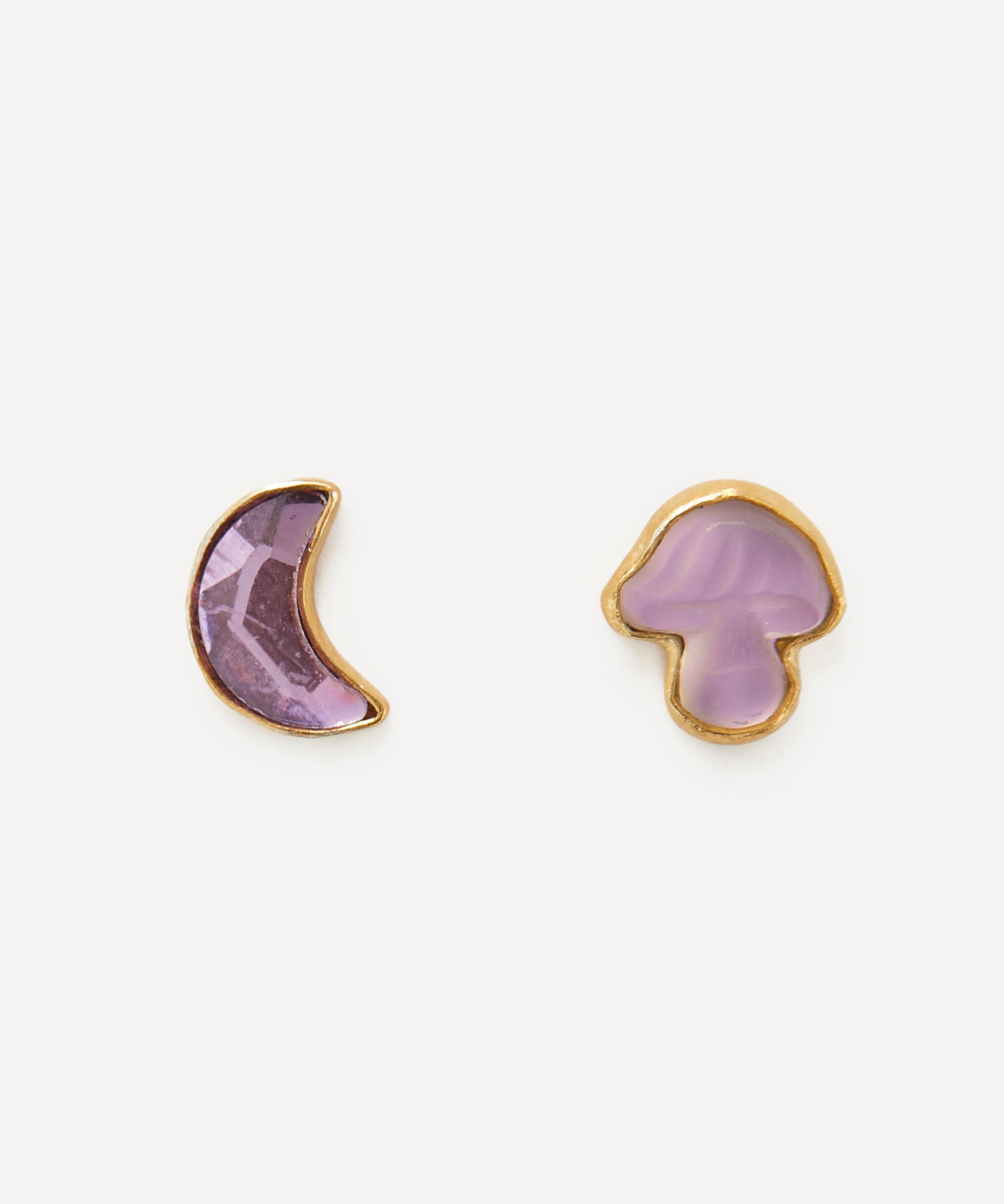 GRAINNE MORTON GRAINNE MORTON 18CT GOLD-PLATED MISMATCHED STUD EARRINGS 