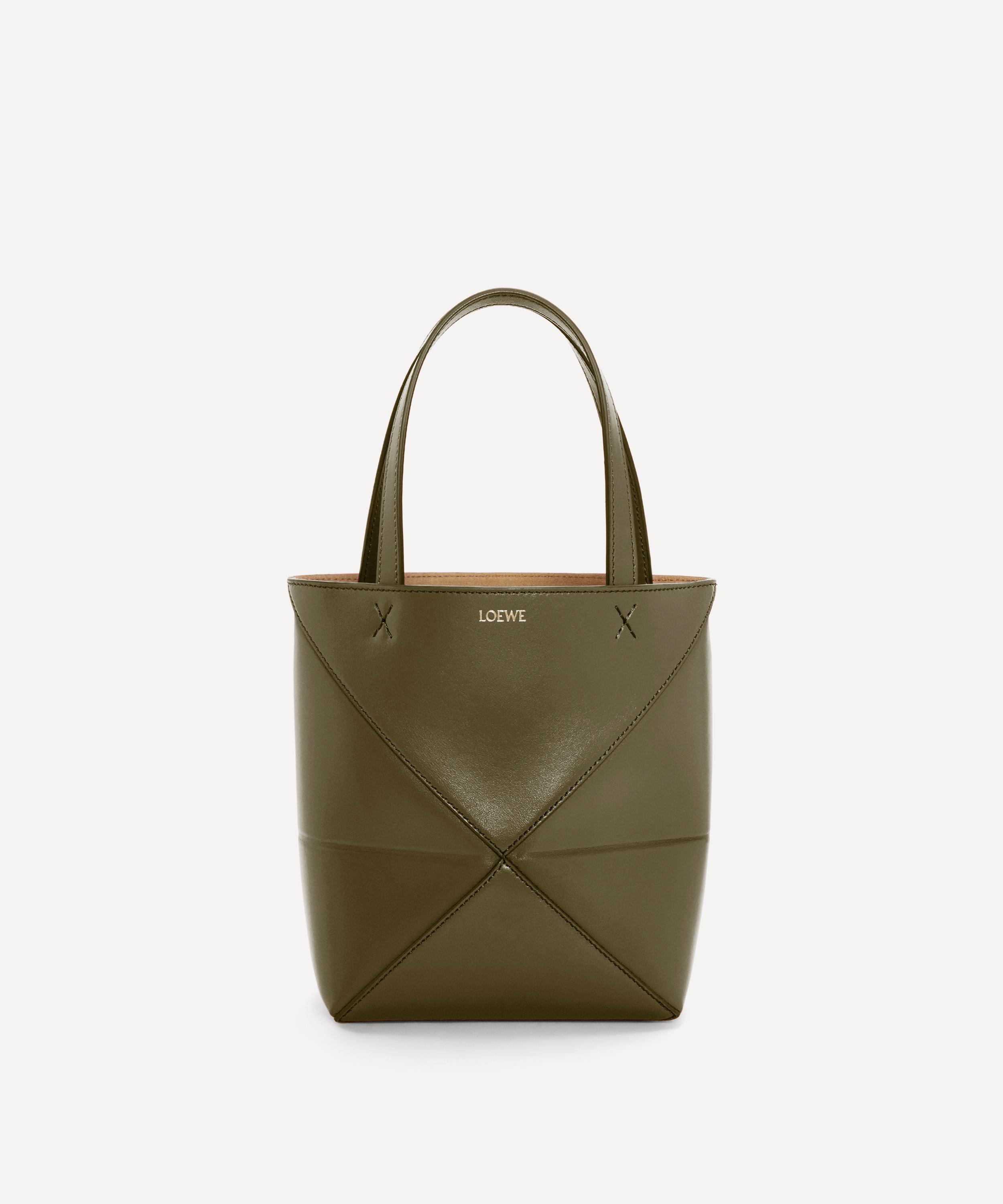 Loewe Women's Puzzle Fold Mini Tote Bag Khaki Luxury