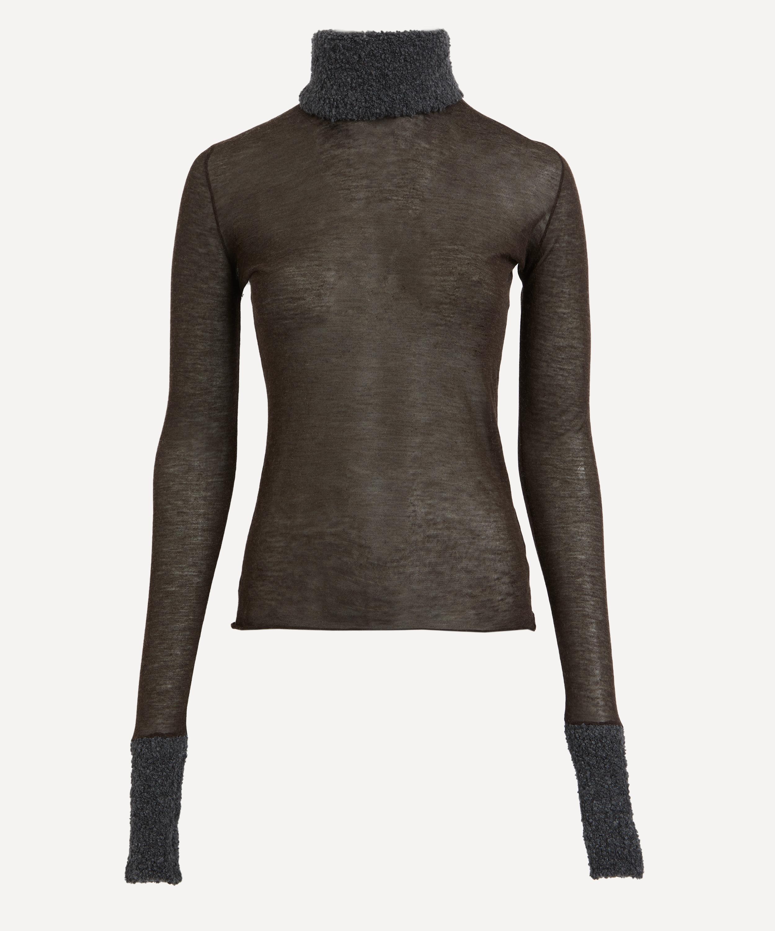 Paloma Wool Women's Titi Sheer Two-tone Turtleneck