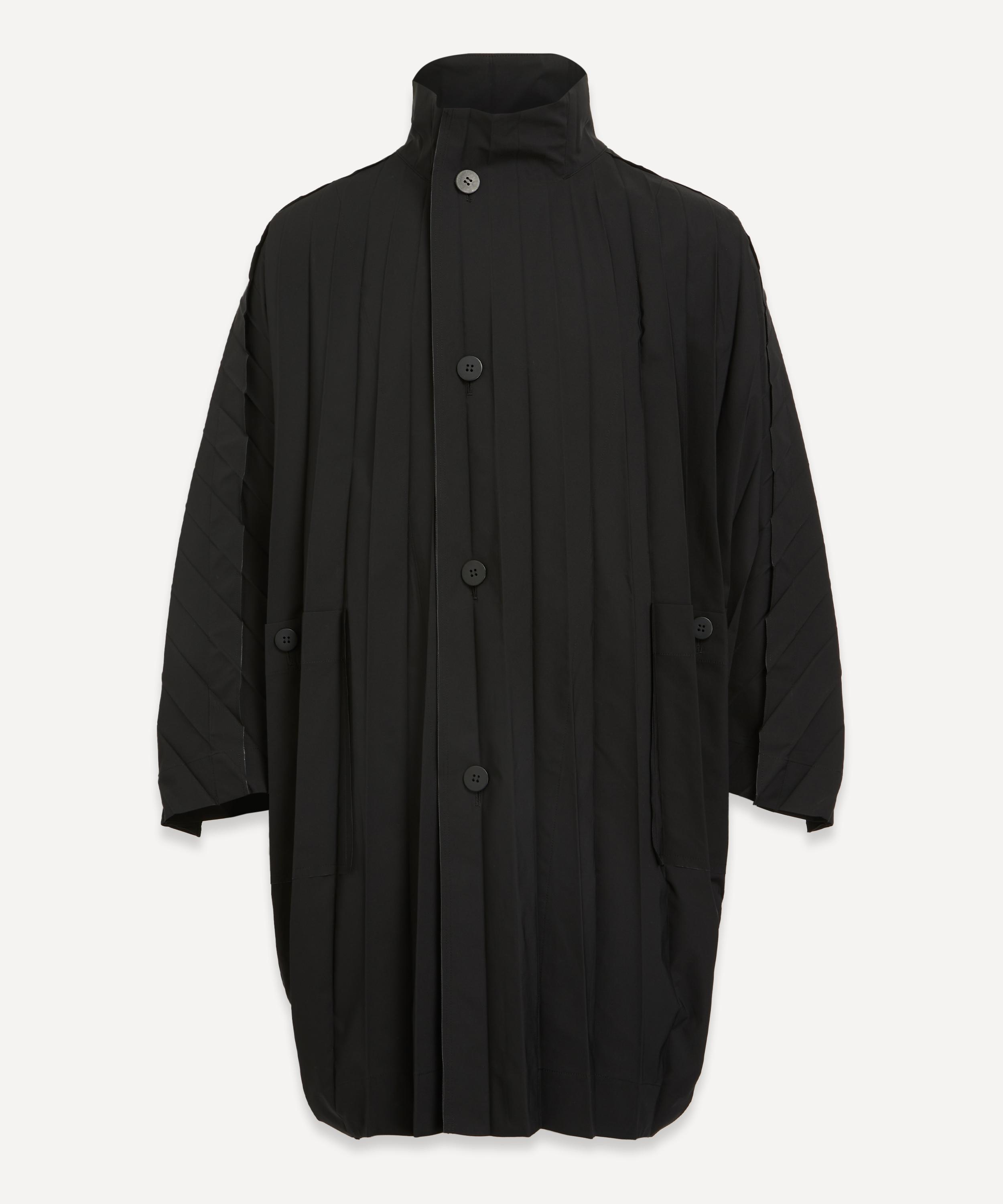 Shop Issey Miyake Homme Plisse  Mens Pleated High Neck Coat