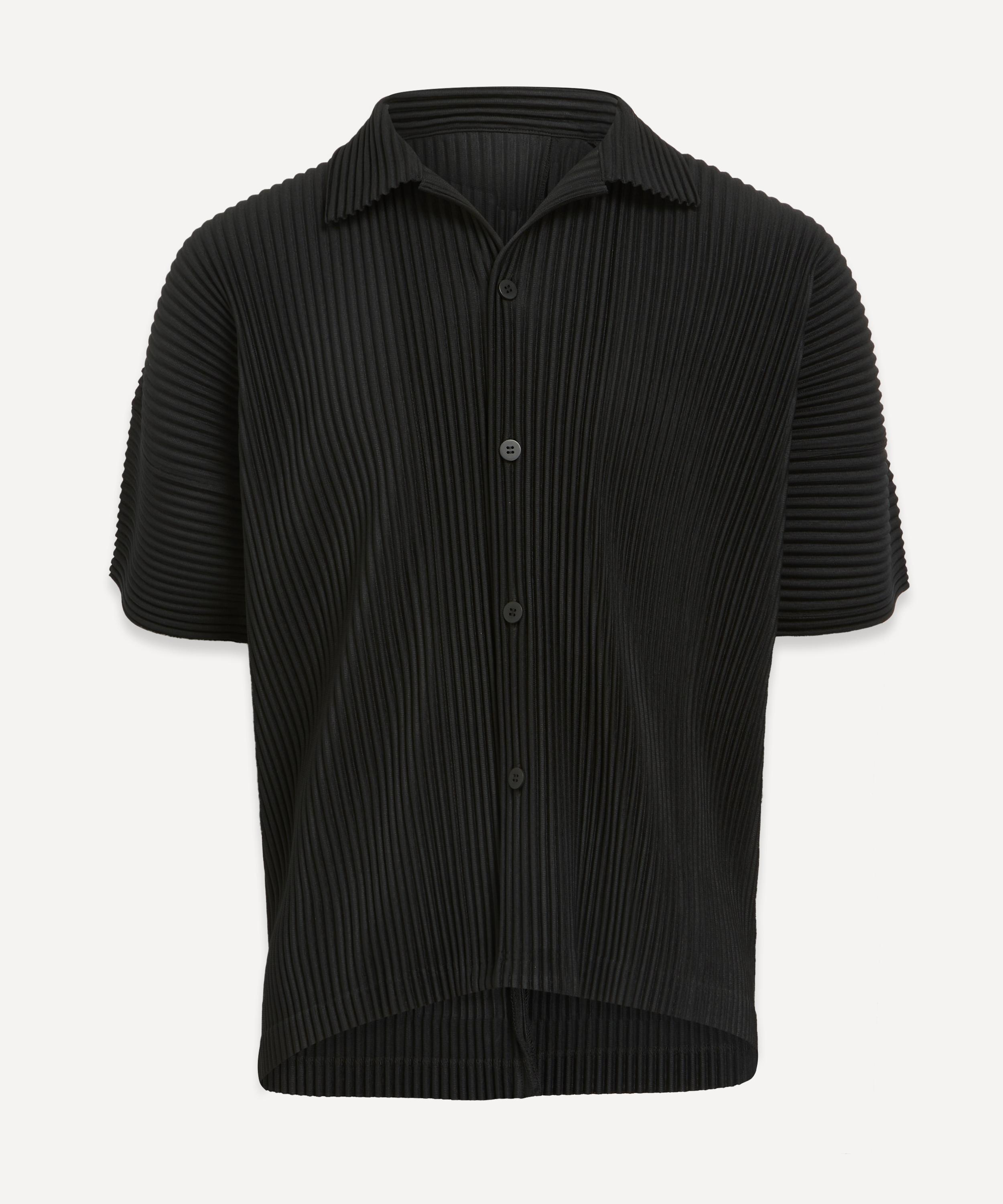 Issey Miyake Black Pleated Fabric Mc April Shirt