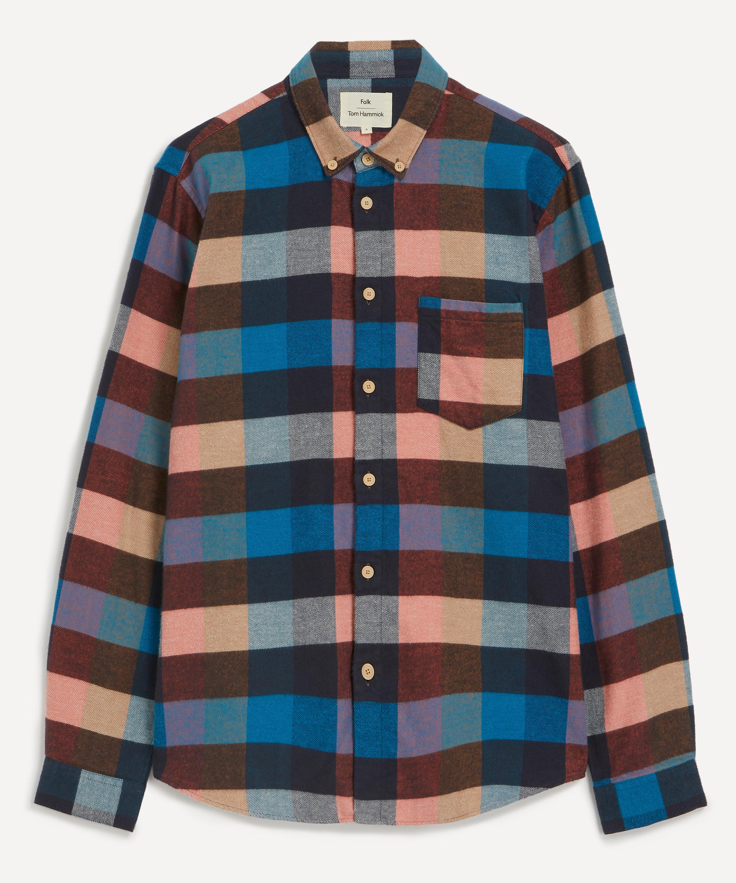 Folk Mens Black Microstripe Relaxed Fit Shirt