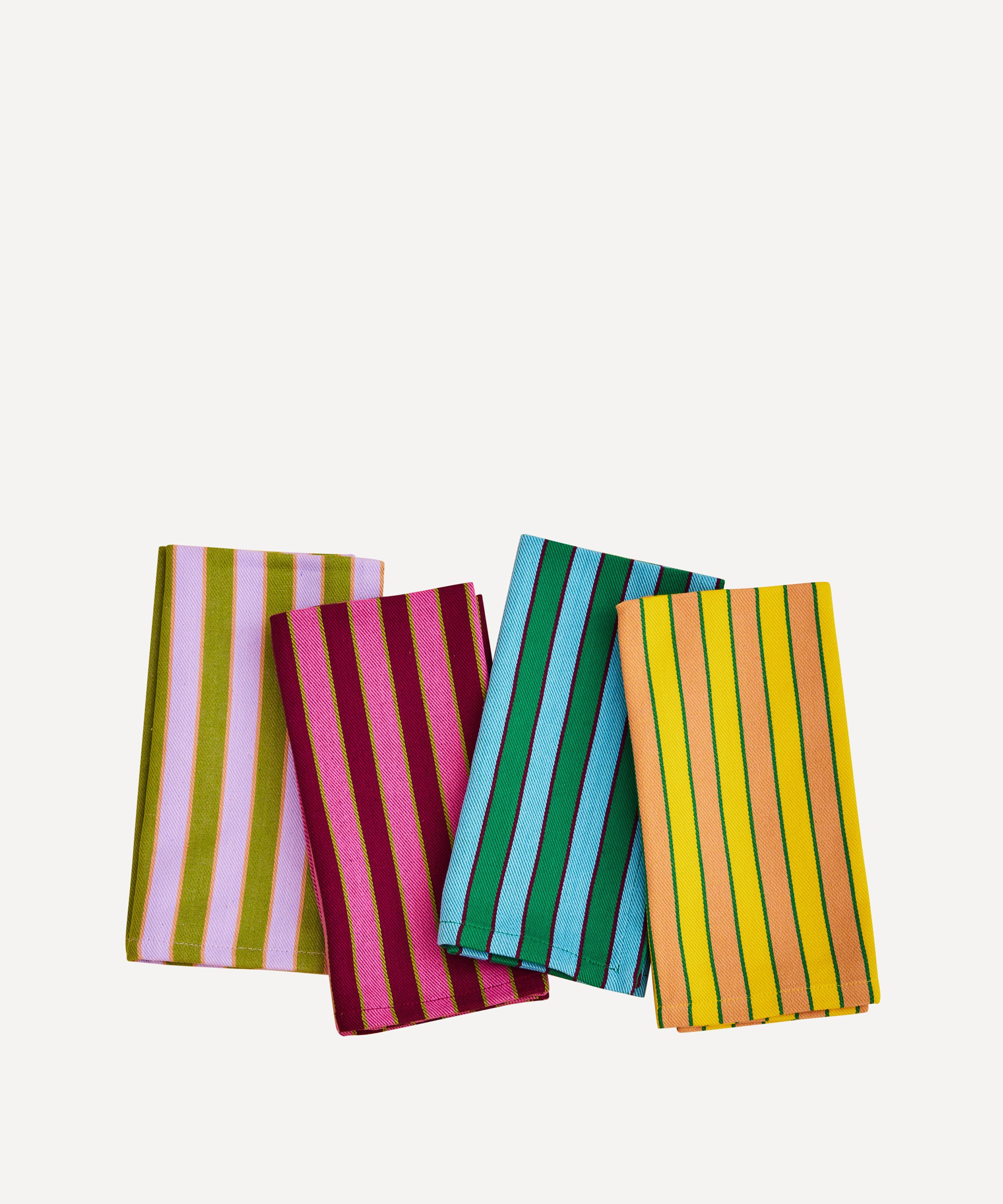 Dusen Dusen Herb Stripe Napkins Set Of Four