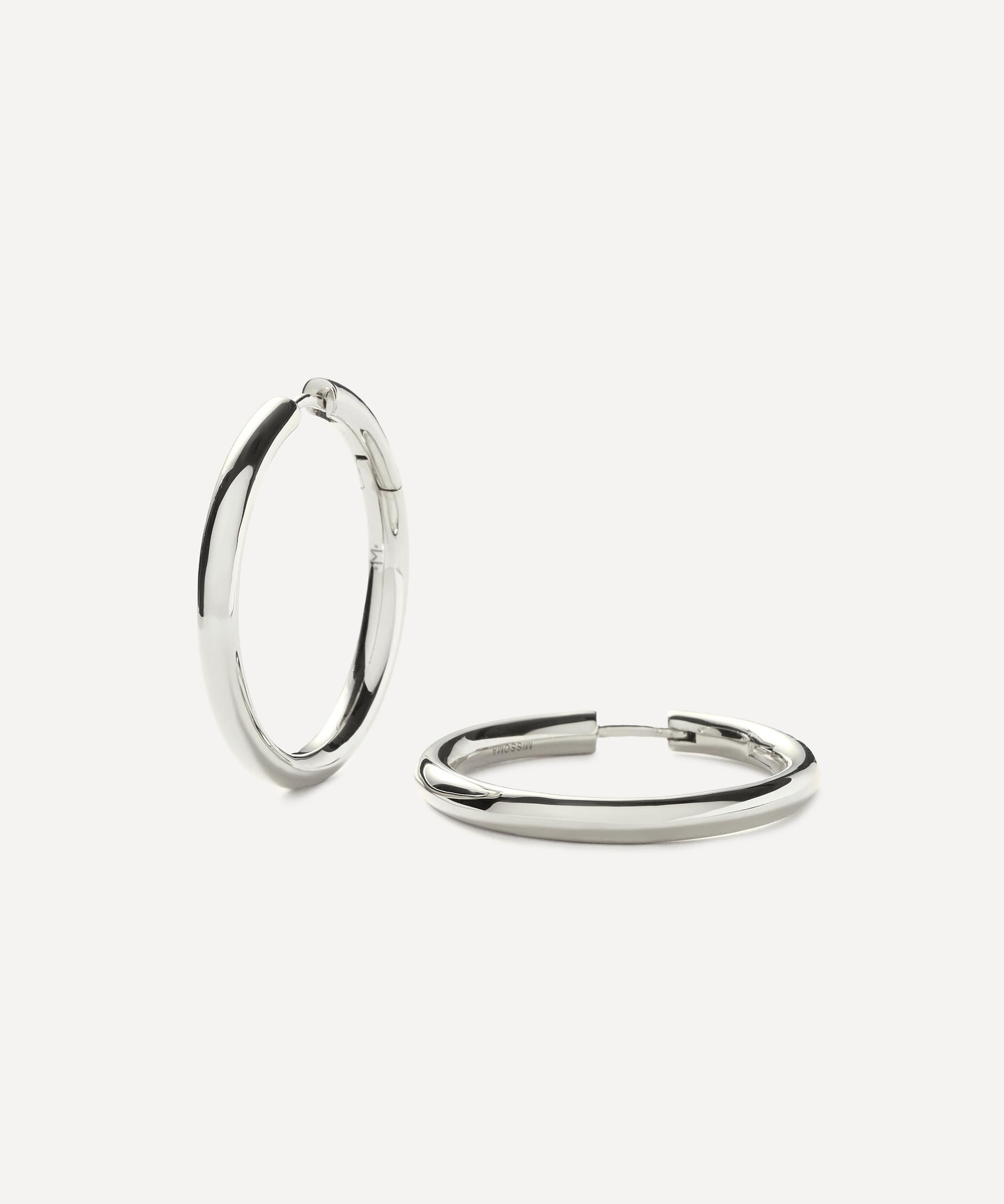 Missoma Silver-plated Classic Tunnel Medium Hoop Earrings