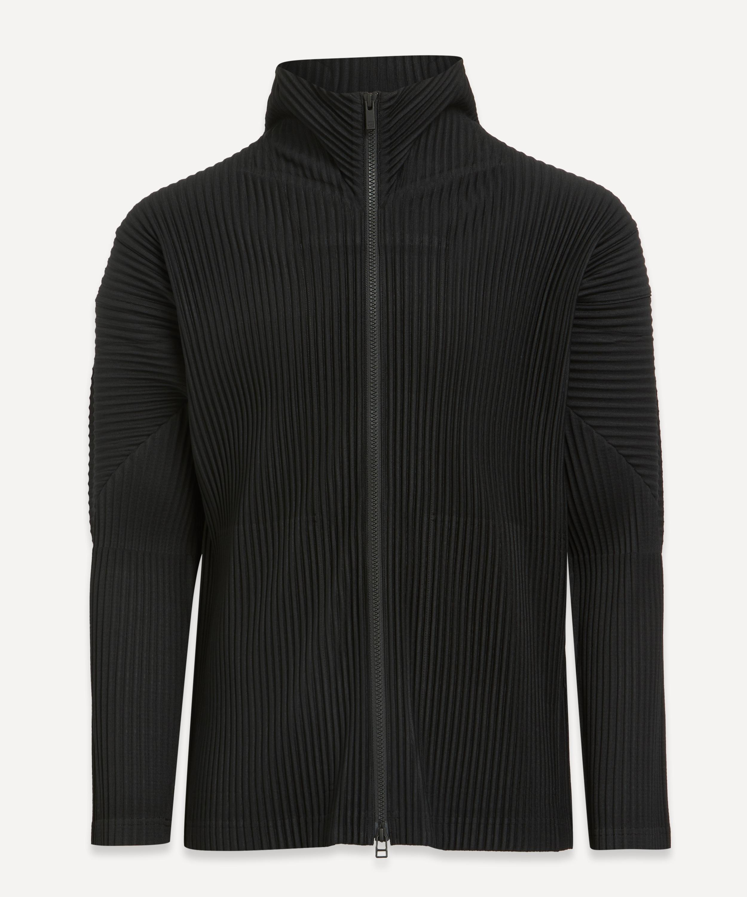ISSEY MIYAKE HOMME PLISSE ISSEY MIYAKE MENS CORE PLEATED ZIP-FRONT JACKET 