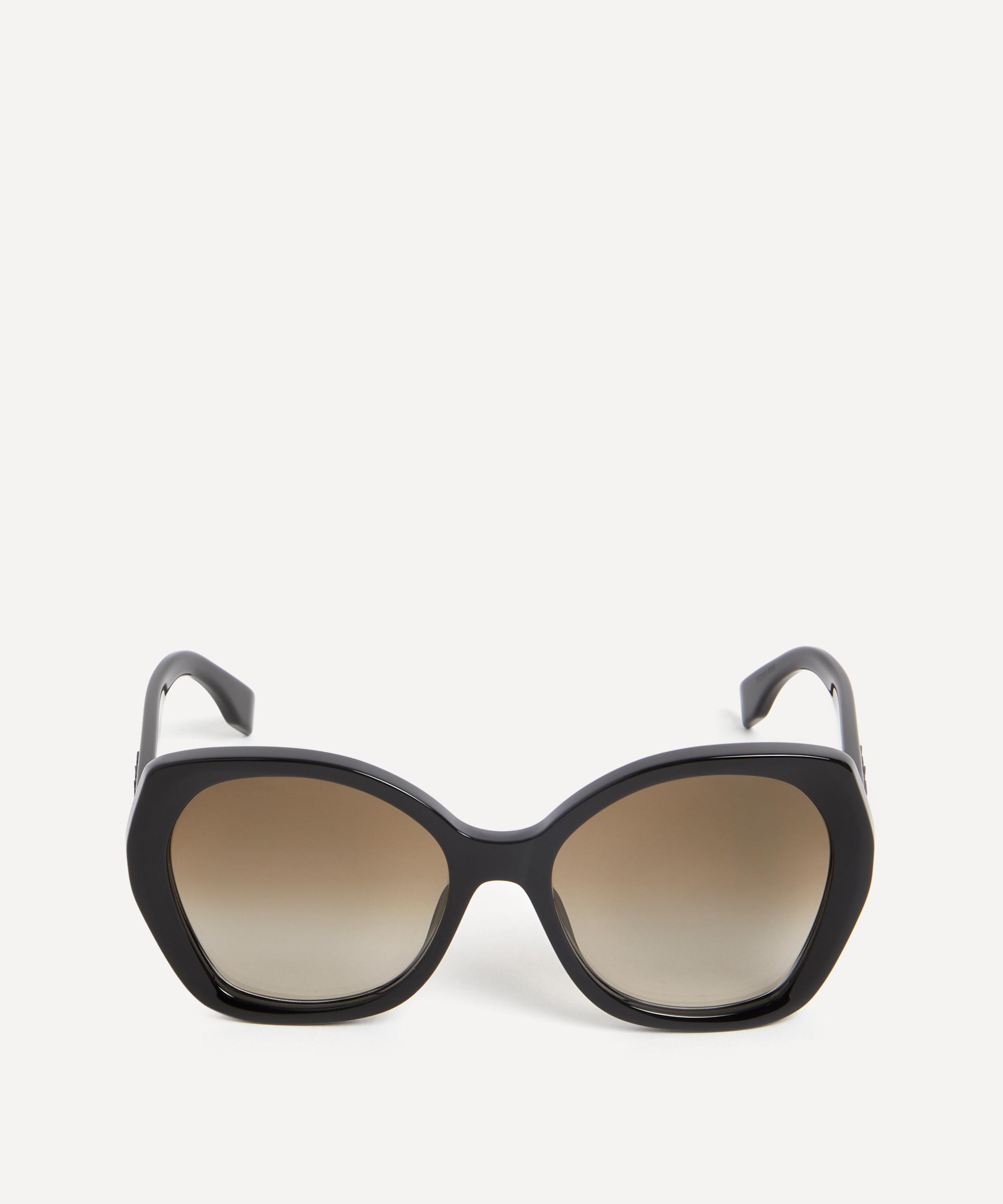 Fendi Women's Butterfly Black Lettering Sunglasses