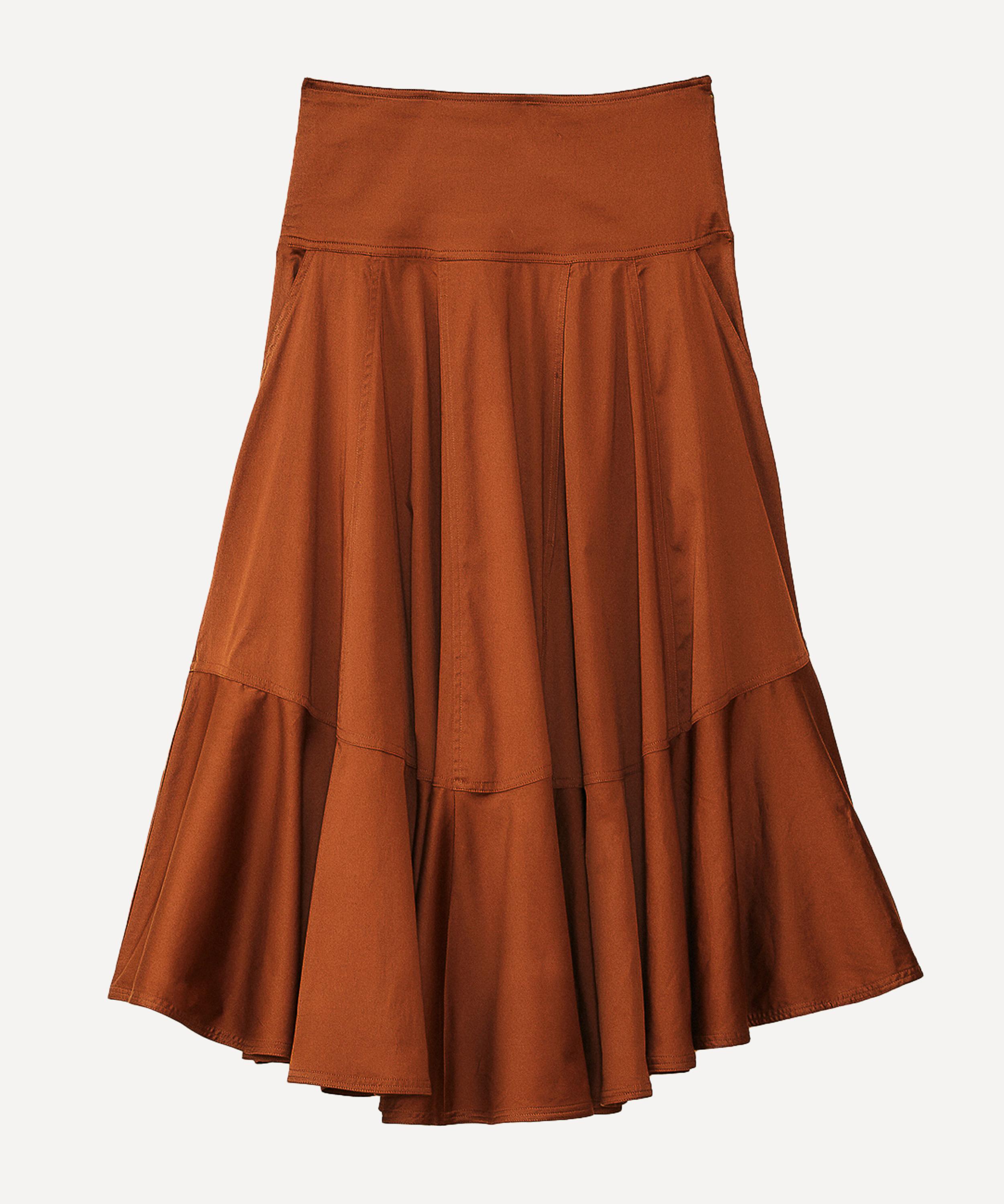 FARM Rio Women's Caramel Ruffled Maxi-Skirt