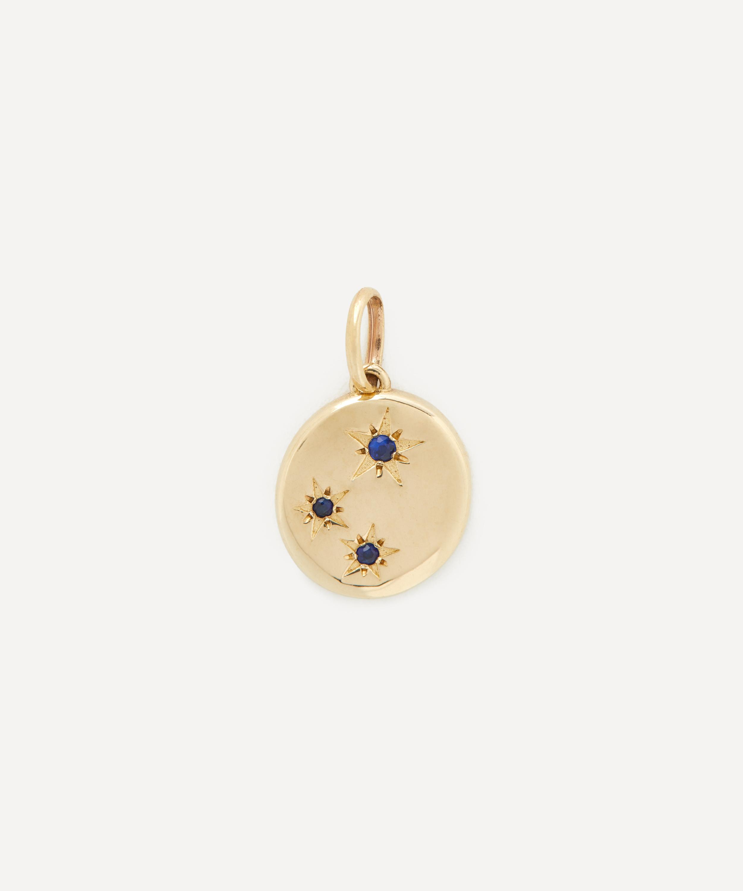 Liberty 9ct Gold Ianthe Star Large Blue Sapphire Pendant