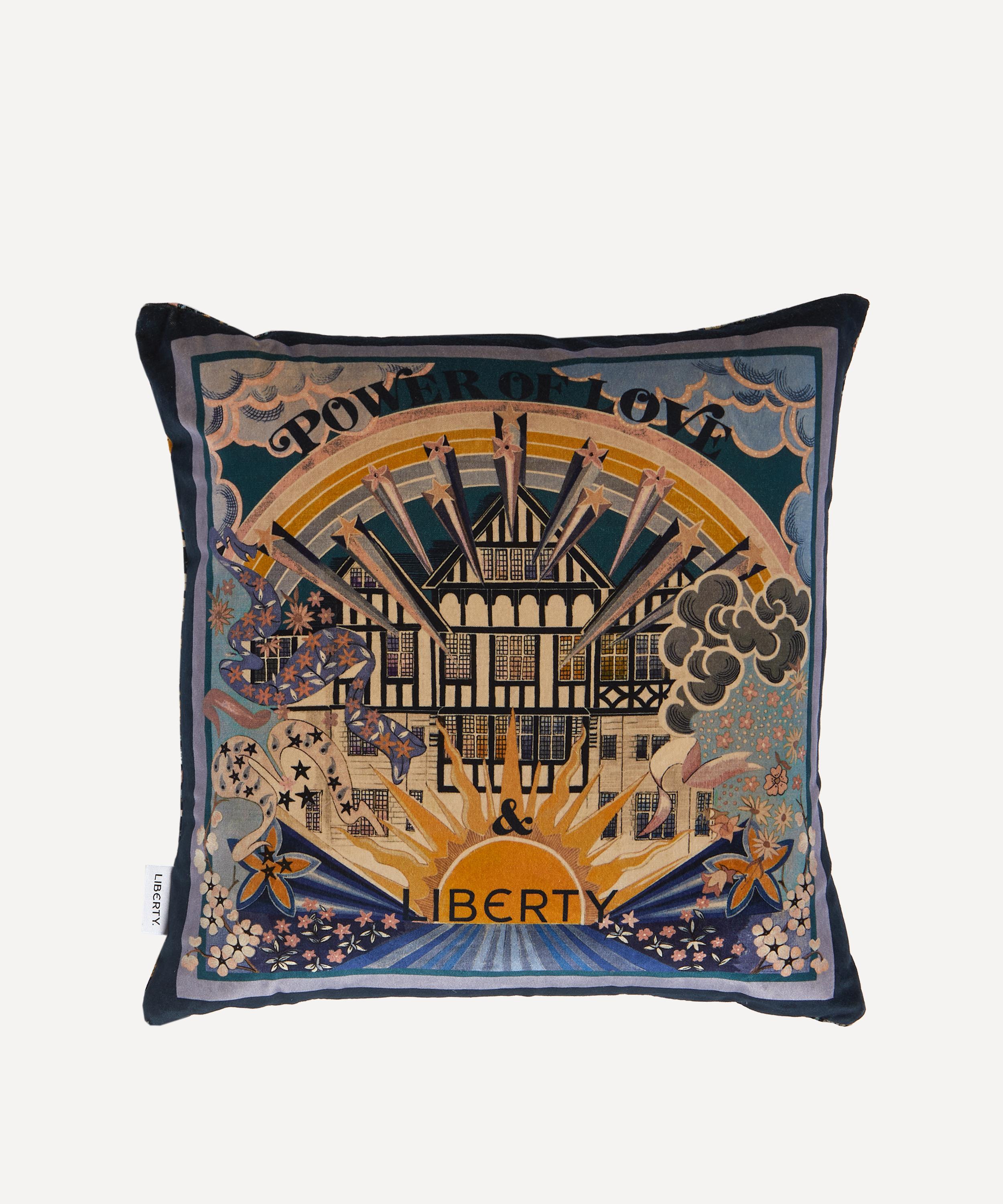 Shop Liberty The Power Of Love And  Square Velvet Cushion