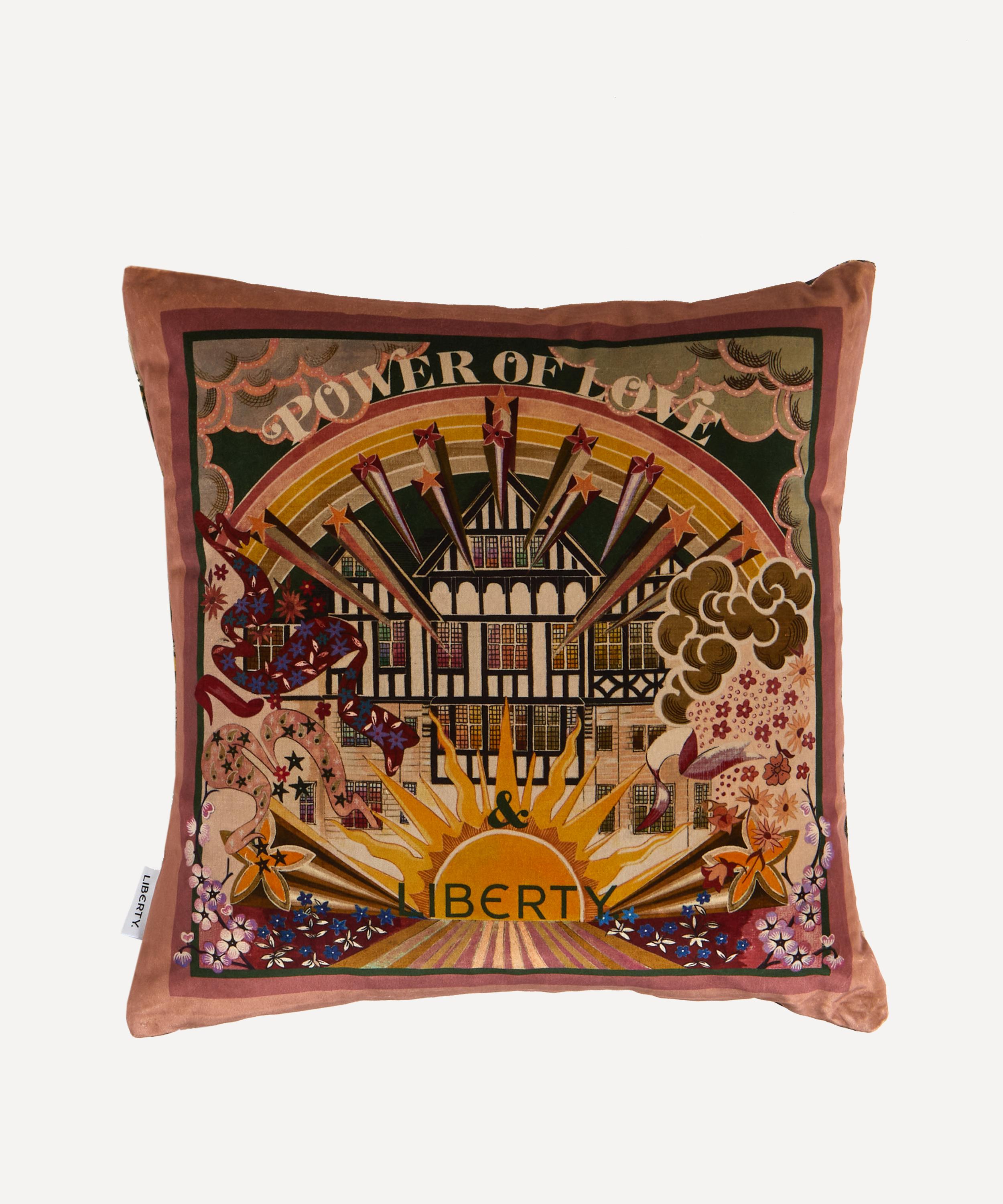 Liberty The Power Of Love And  Square Velvet Cushion