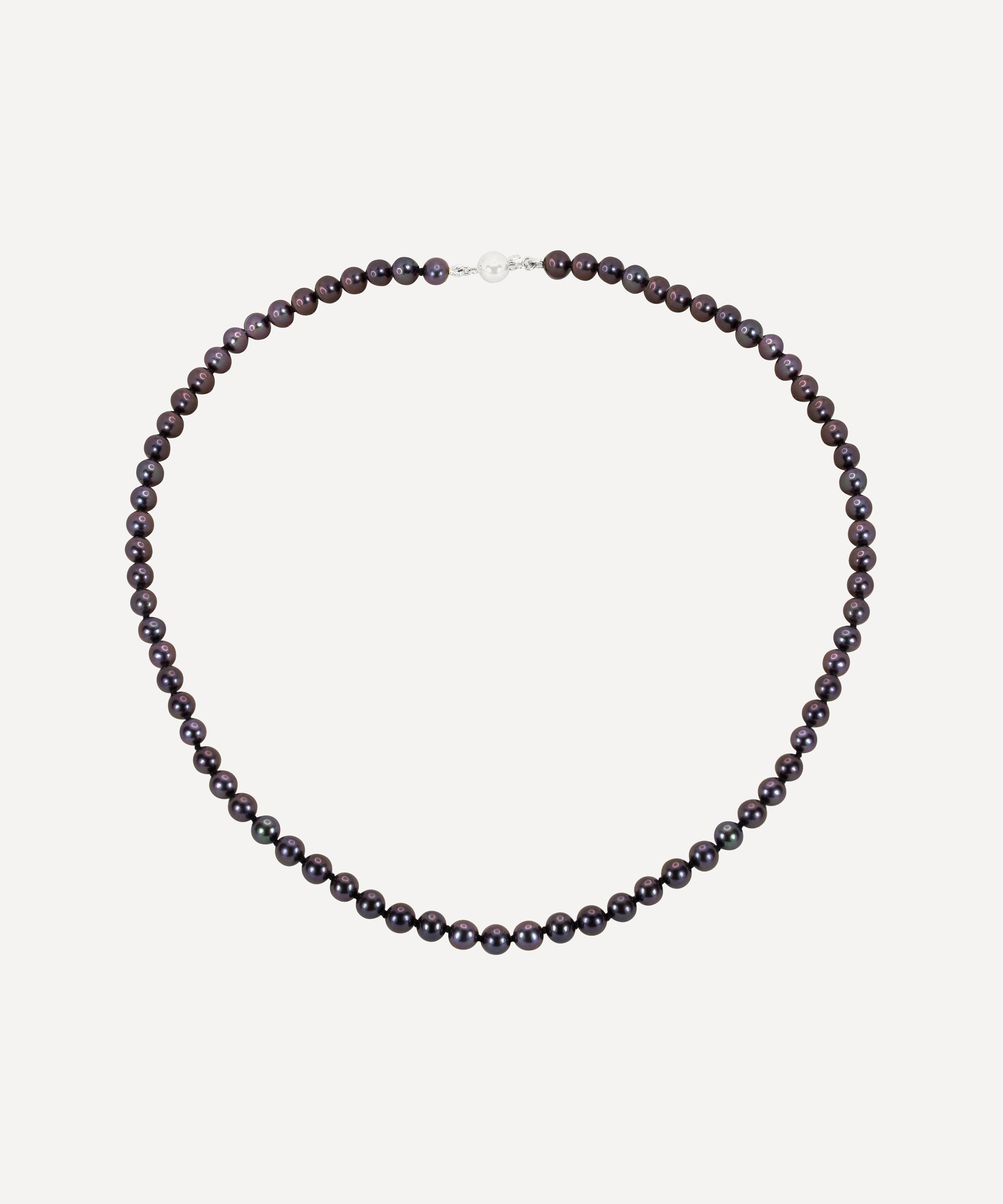 Kojis 18ct Gold Black Pearl Necklace Luxury