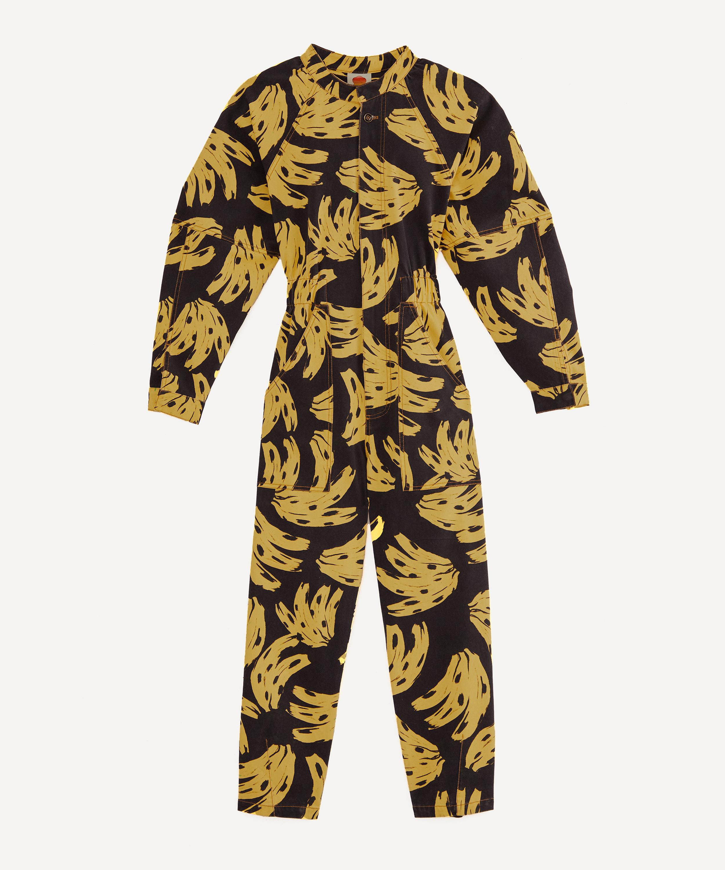 Farm Rio Women's Black Bossa Banana Jumpsuit