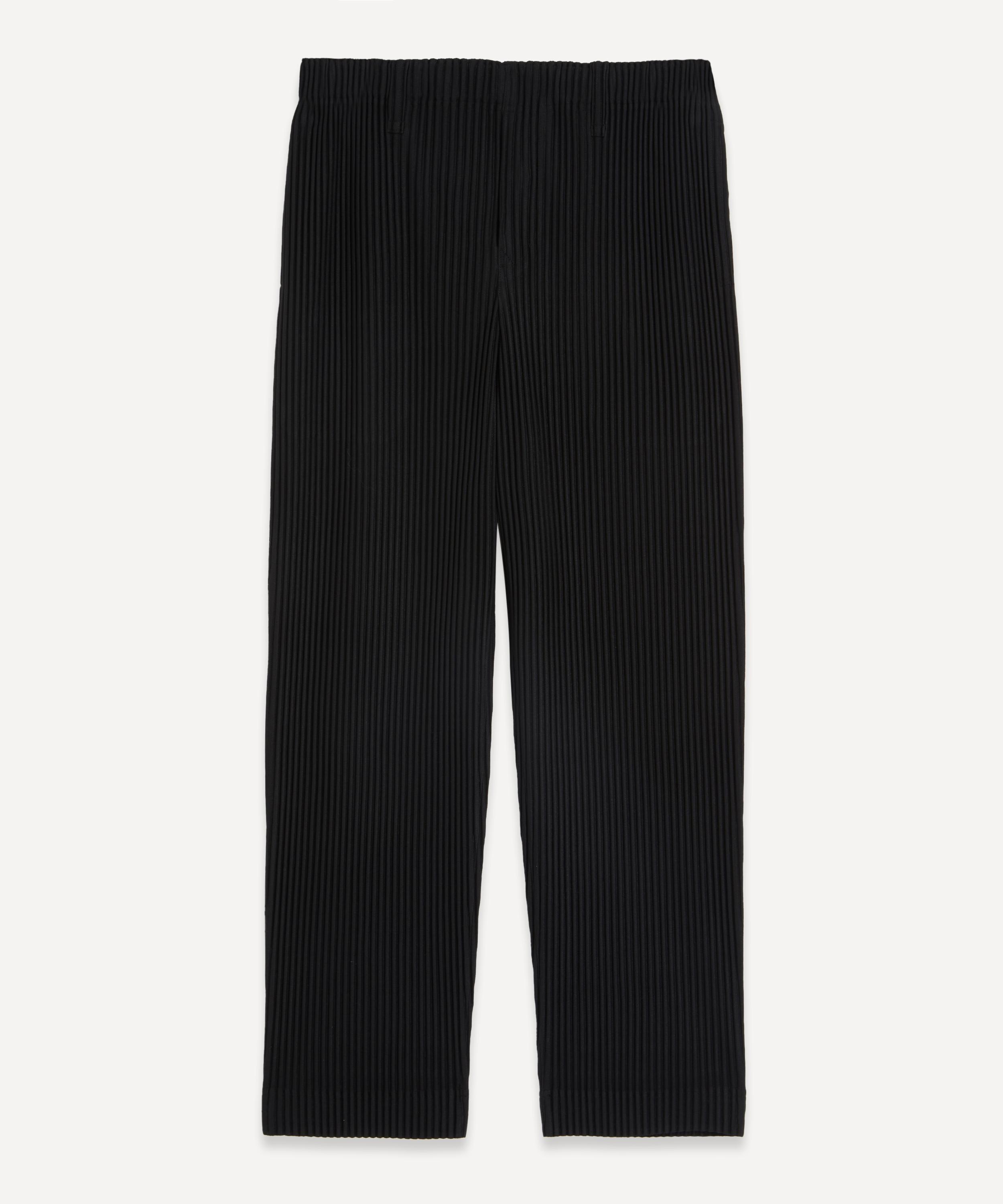 Homme Plisse Issey Miyake Mens Pleated Straight Leg Trousers Black 3