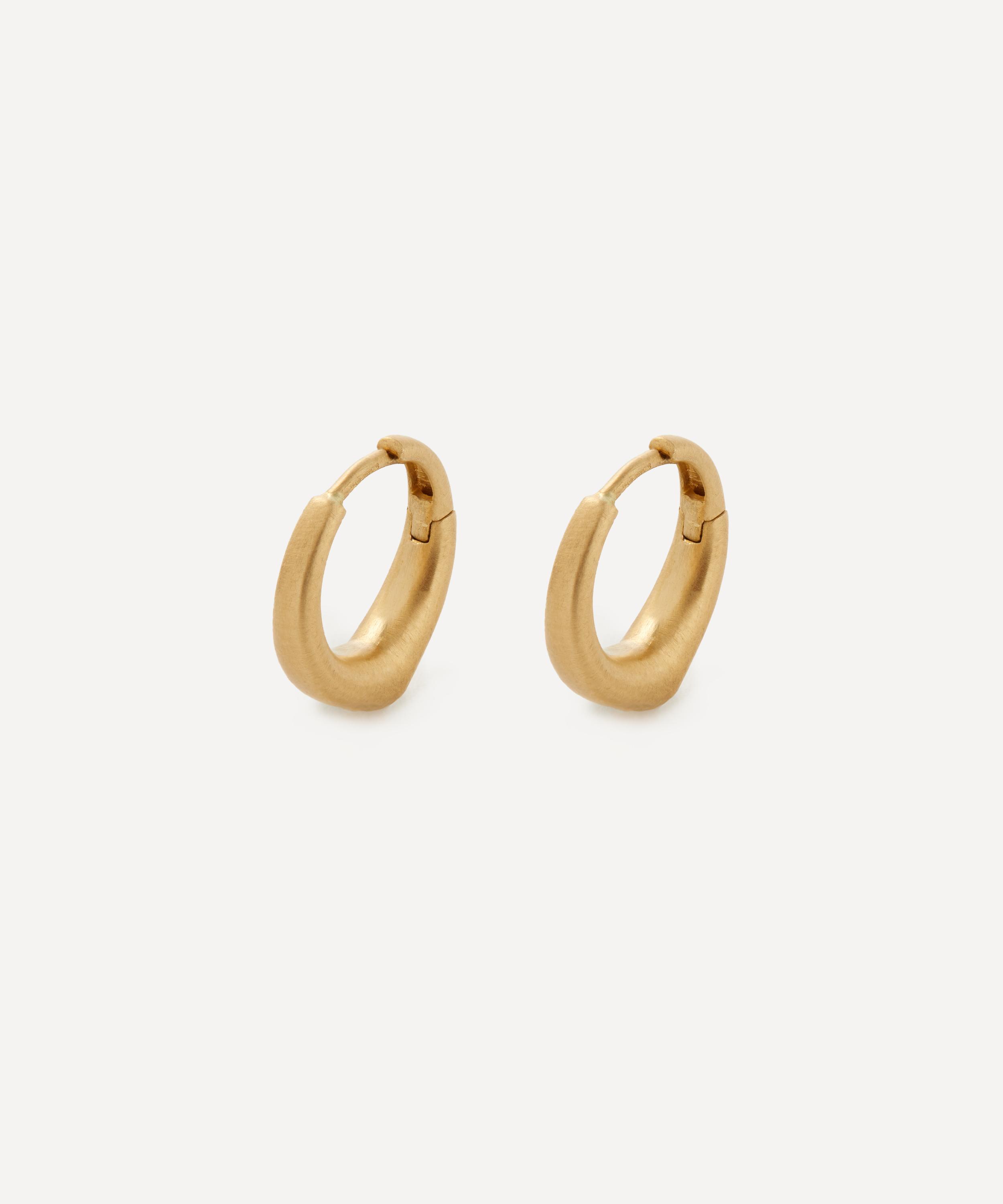 Nada Ghazal 18ct Gold The Arch Pure Huggie Hoop Earrings Luxury