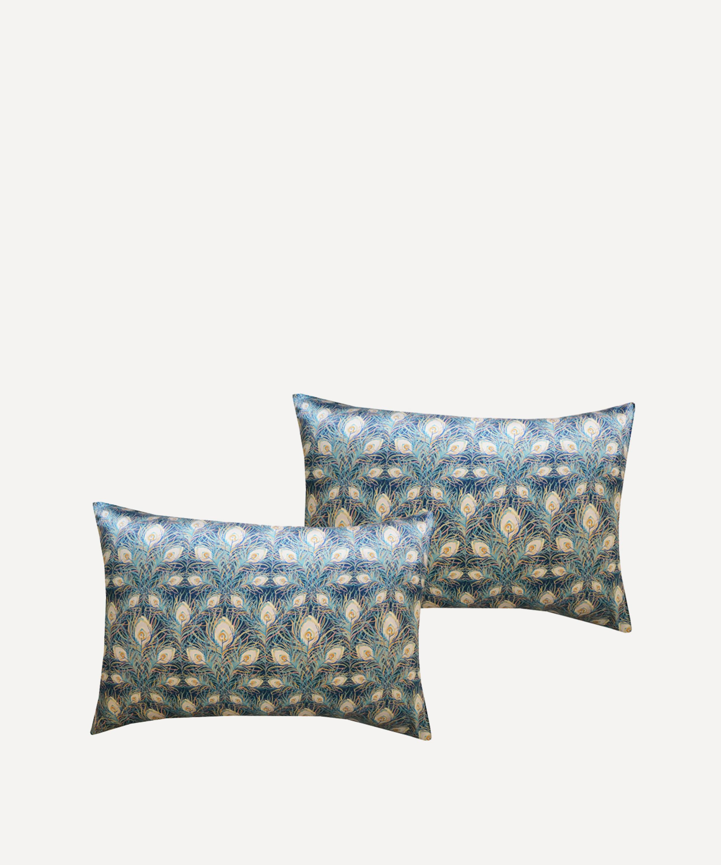 COCO & WOLF COCO & WOLF JUNO FEATHER SILK PILLOWCASES SET OF TWO 