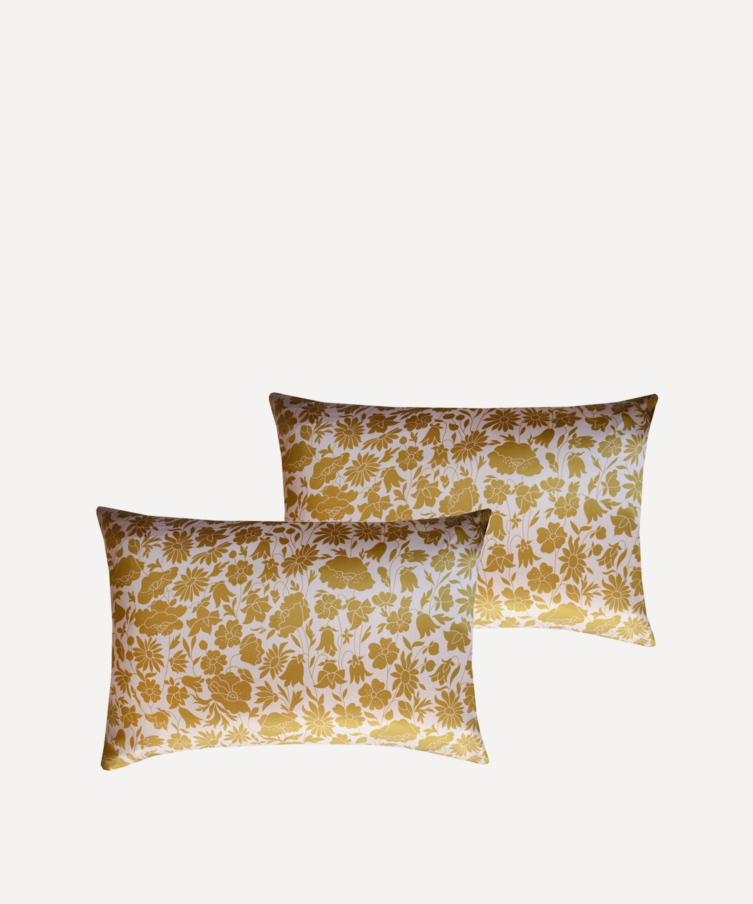 COCO & WOLF COCO & WOLF POPPY DAWN SILK PILLOWCASES SET OF TWO 