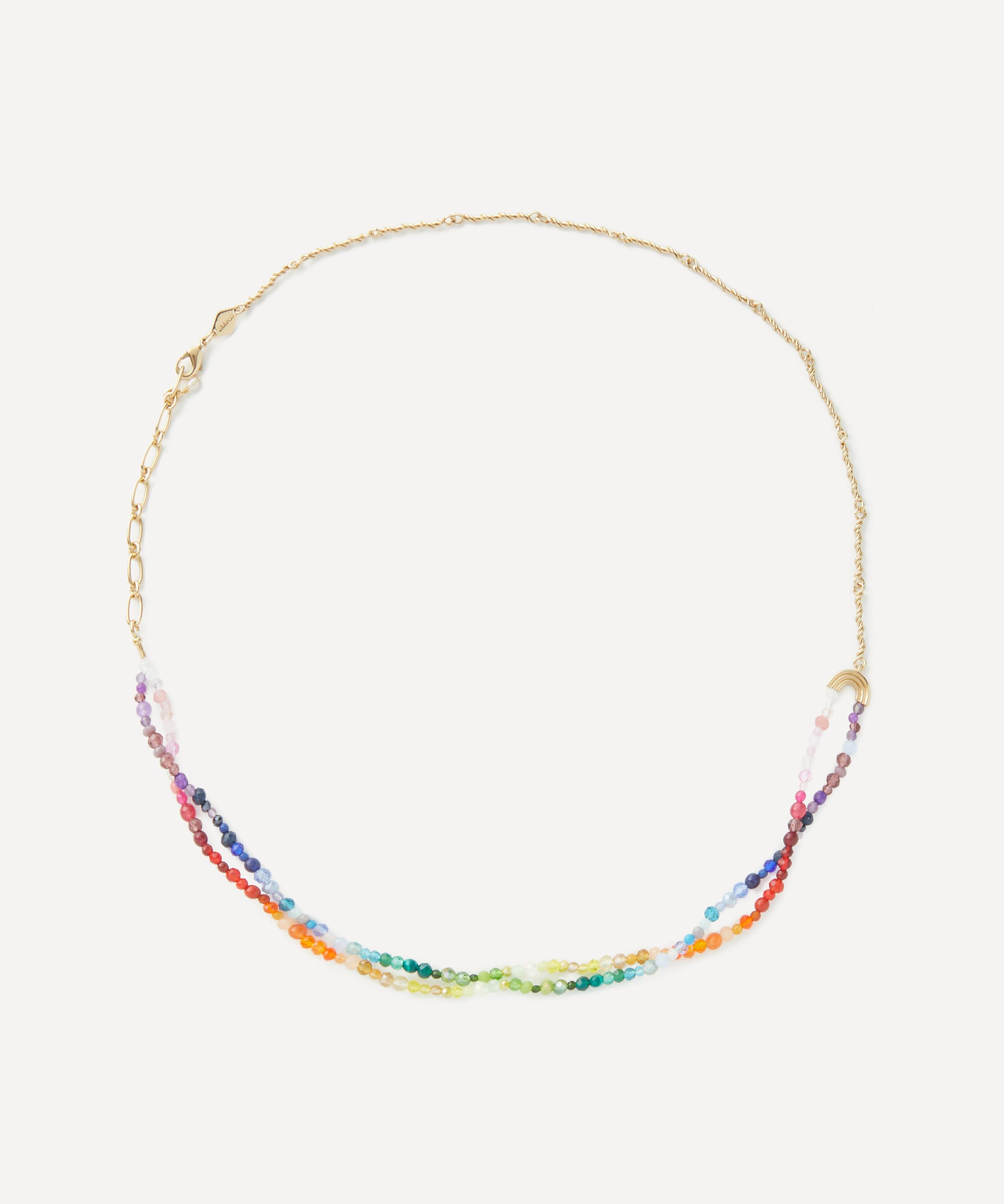 ANNI LU ANNI LU 18CT GOLD-PLATED TROPICANA DOUBLE RAINBOW NECKLACE 