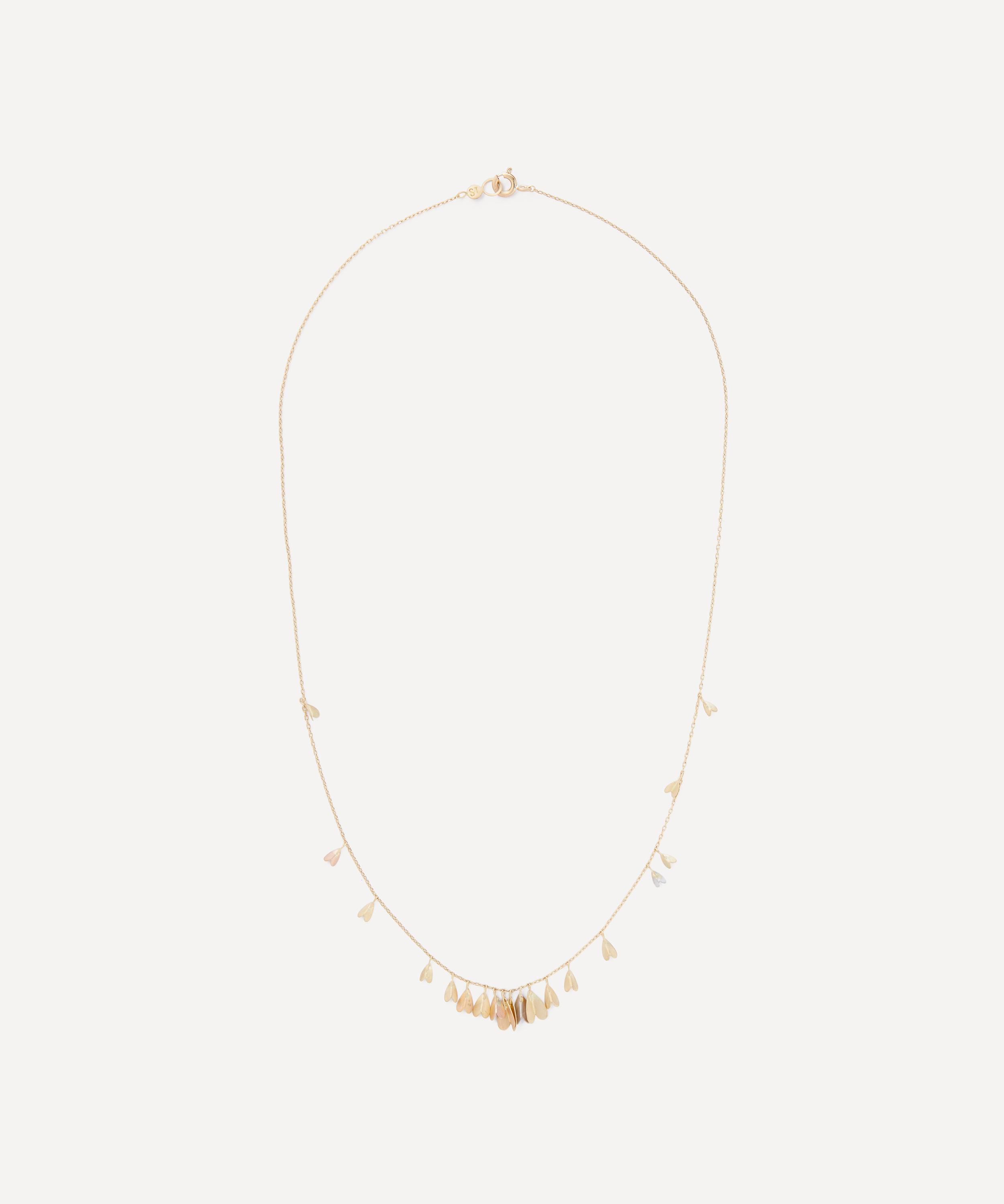 SIA TAYLOR SIA TAYLOR 18CT-24CT GOLD TINY RAINBOW WINGS NECKLACE 