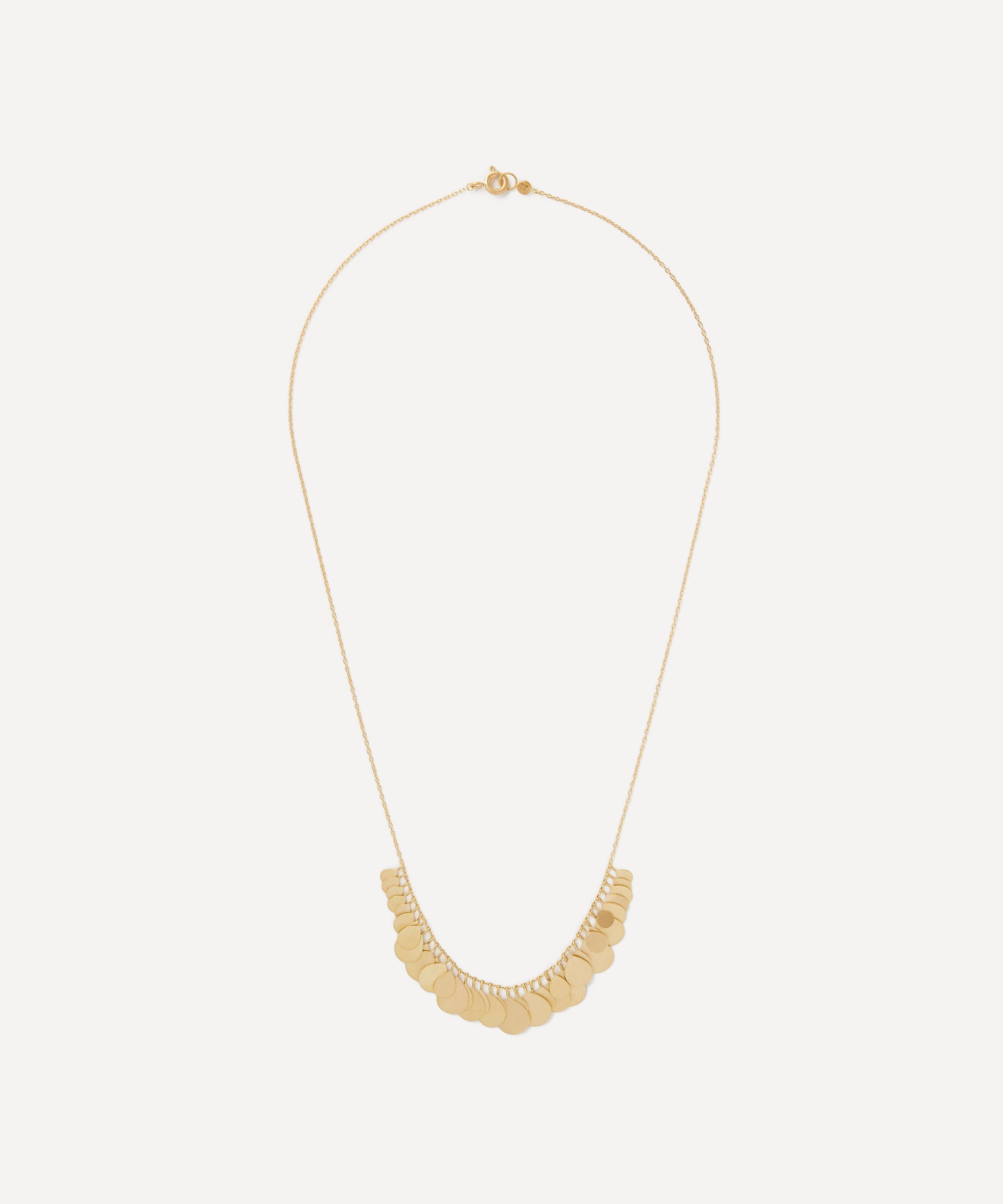 SIA TAYLOR SIA TAYLOR 18CT GOLD PETALS ARC NECKLACE 