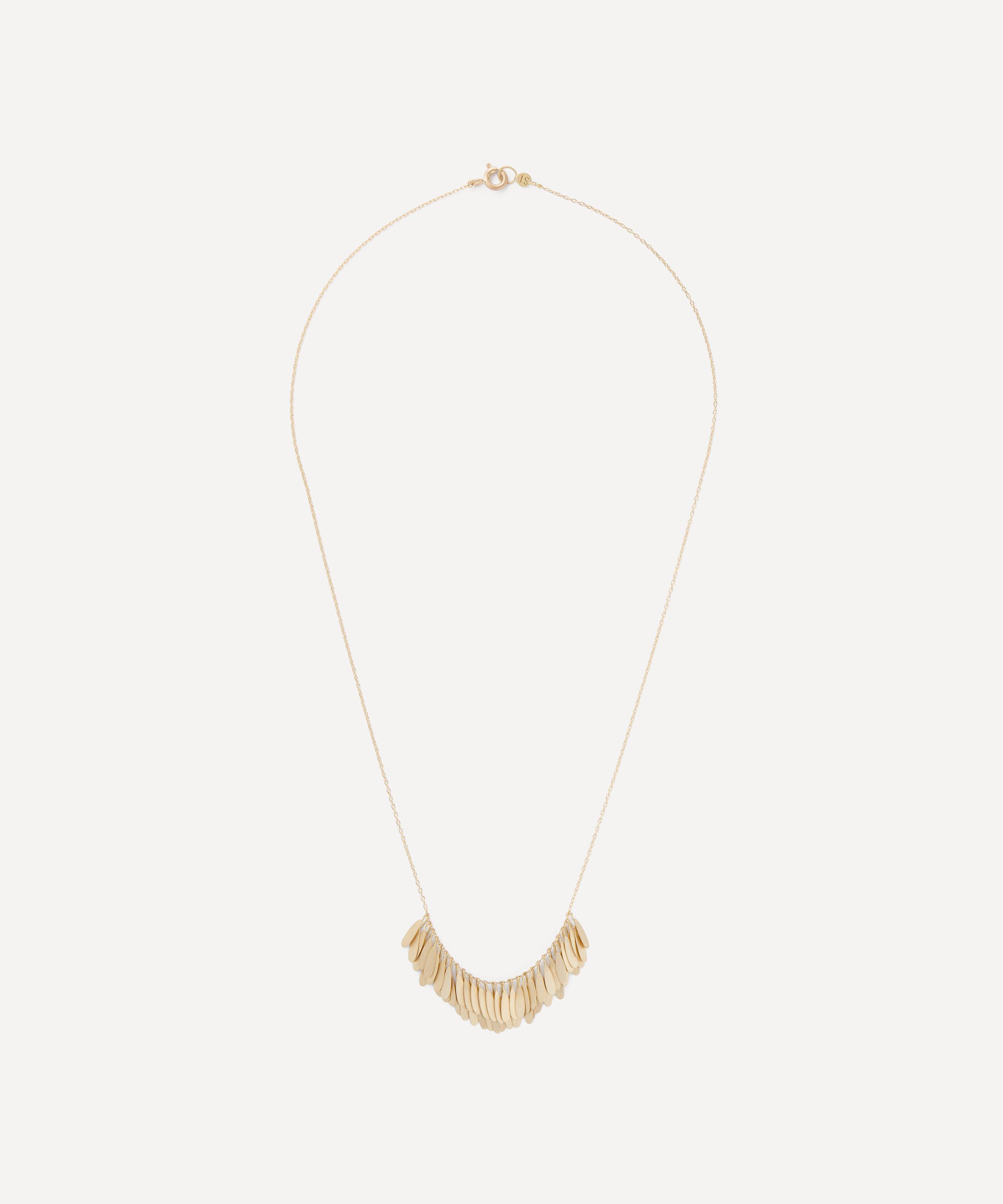SIA TAYLOR SIA TAYLOR 18CT GOLD TINY DANDELION ARC NECKLACE 