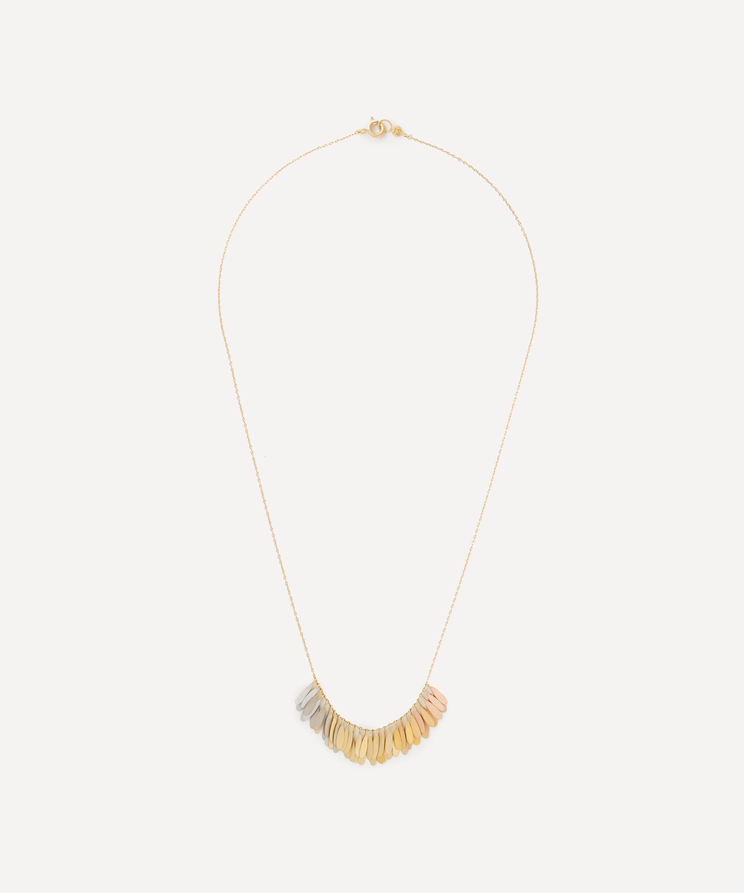 SIA TAYLOR SIA TAYLOR 18CT-24CT GOLD RAINBOW TINY DANDELION ARC NECKLACE 