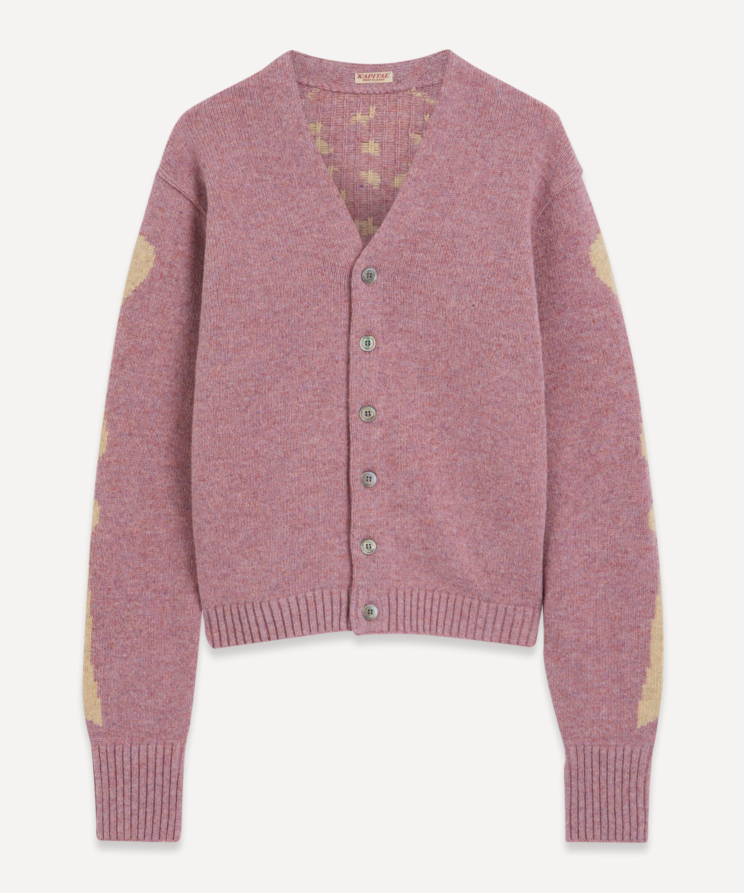 Kapital Mens 5g Wool Bone Short Cardigan
