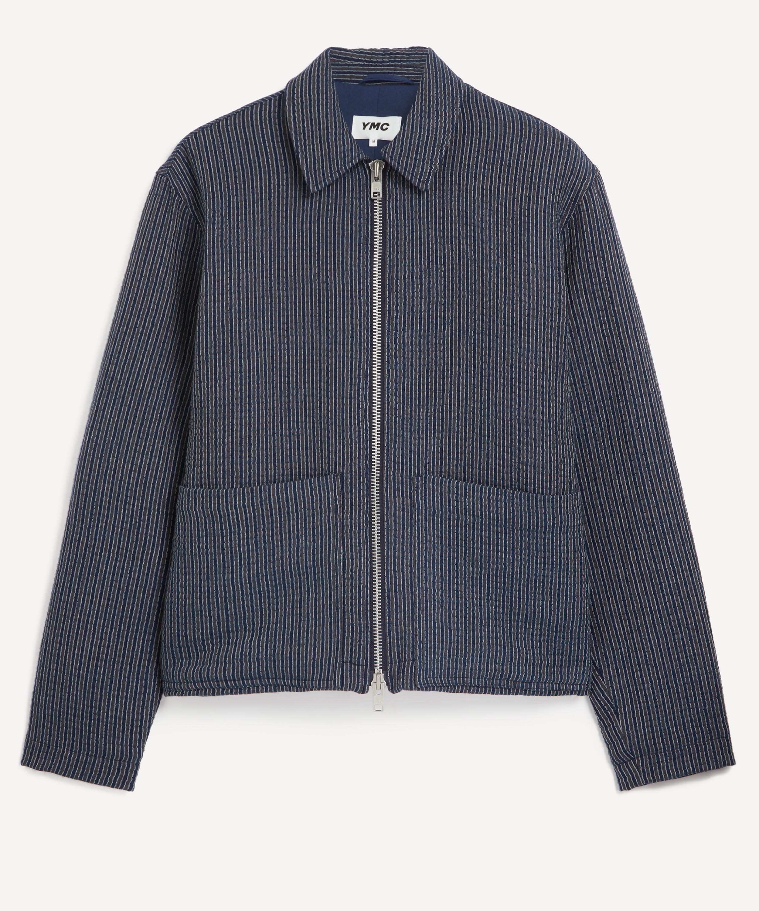 Ymc You Must Create Ymc Mens Bay City Textured Stripe Bomber Jacket