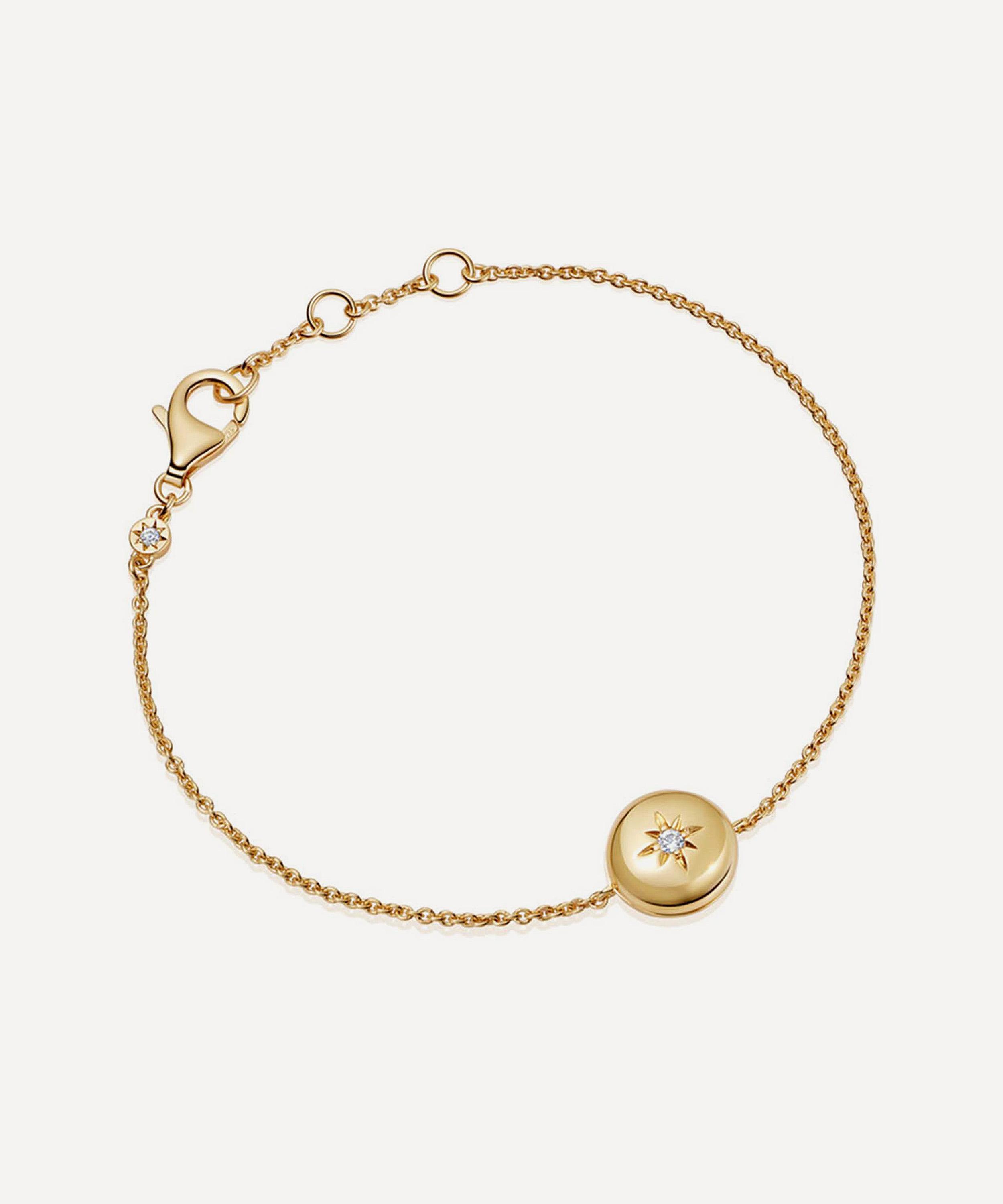 ASTLEY CLARKE ASTLEY CLARKE 18CT GOLD-PLATED VERMEIL SILVER BIOGRAPHY OVAL LOCKET BRACELET 