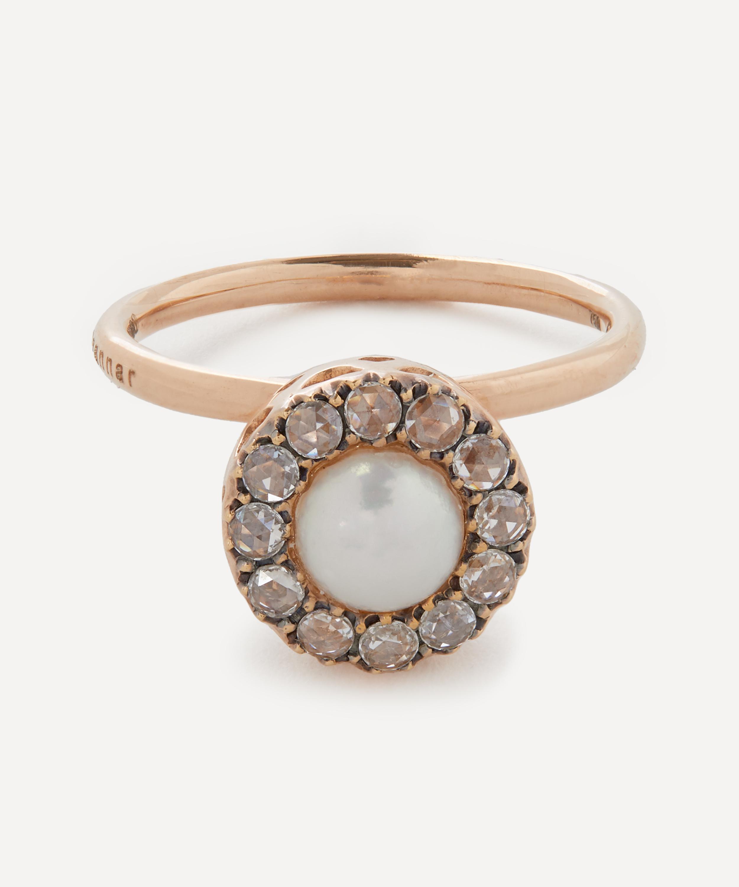 Shop Selim Mouzannar 18ct Rose Gold Beirut Pearl And Diamond Ring