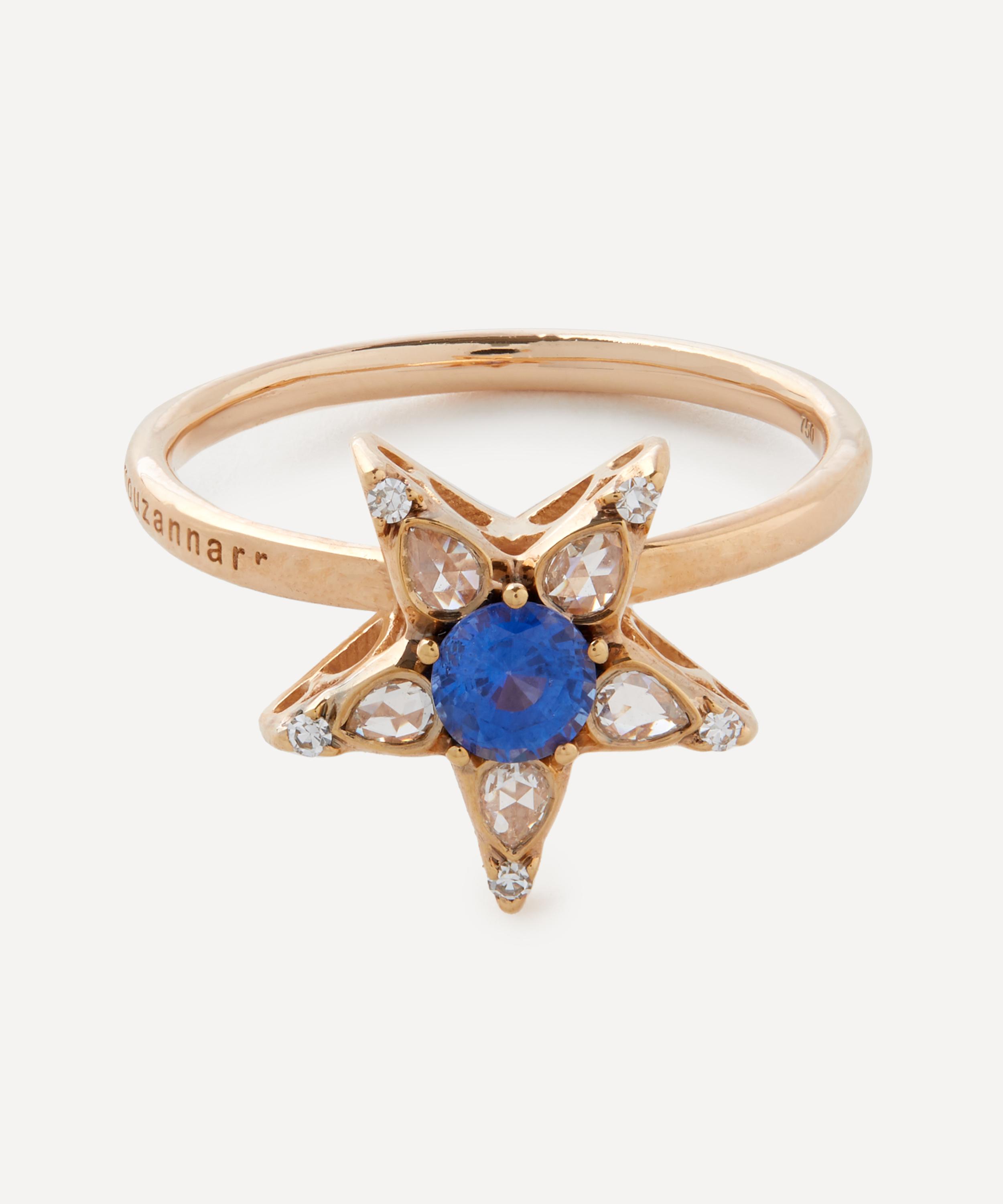 Selim Mouzannar 18ct Rose Gold Istanbul Sapphire and Diamond Star Ring 57 Luxury Christmas Gift / Present